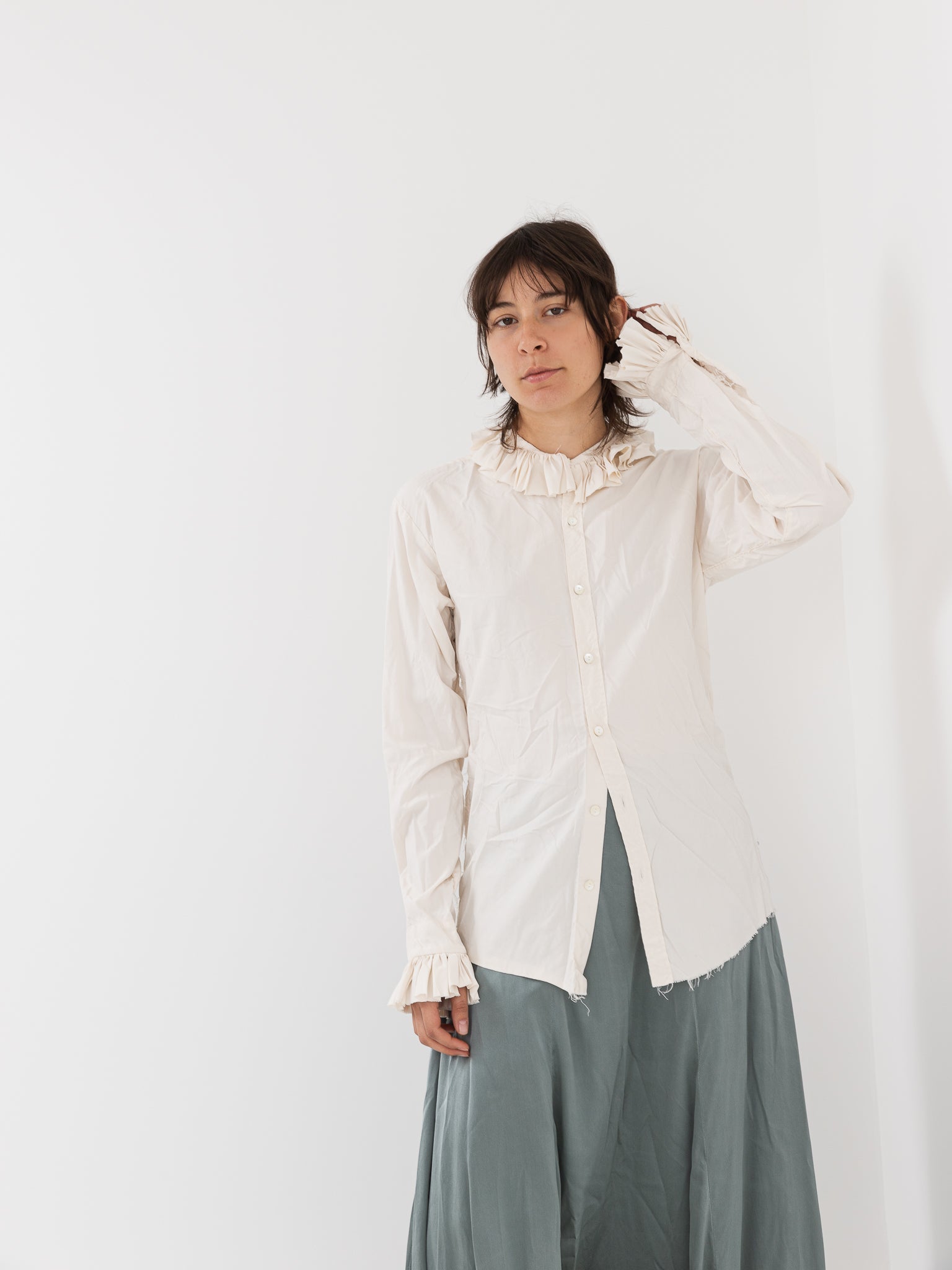 Elena Dawson Monet Shirt, Ivory - ELENA DAWSON at Worthwhile - shop TOP