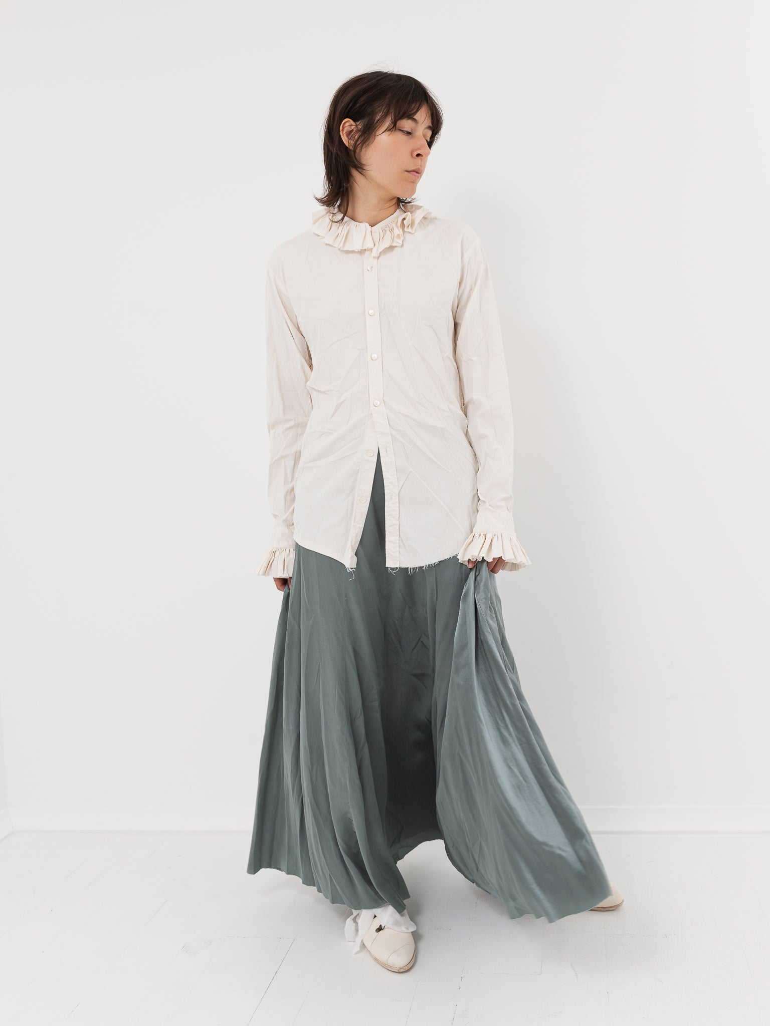 Elena Dawson Monet Shirt, Ivory - ELENA DAWSON at Worthwhile - shop TOP