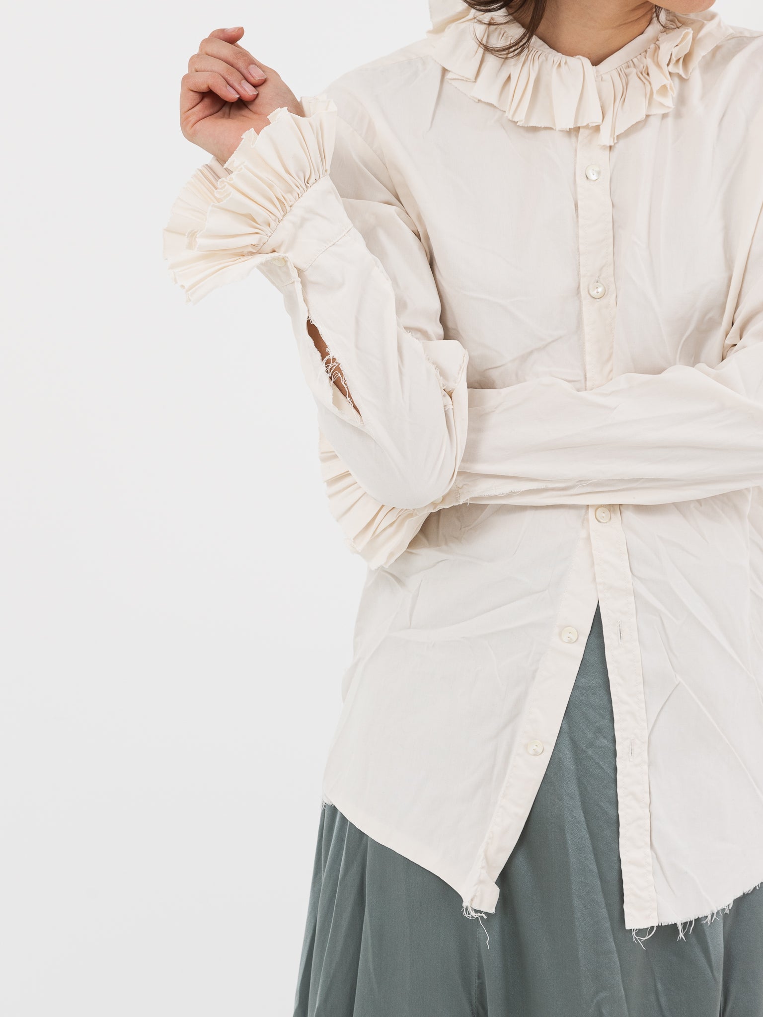 Elena Dawson Monet Shirt, Ivory - ELENA DAWSON at Worthwhile - shop TOP