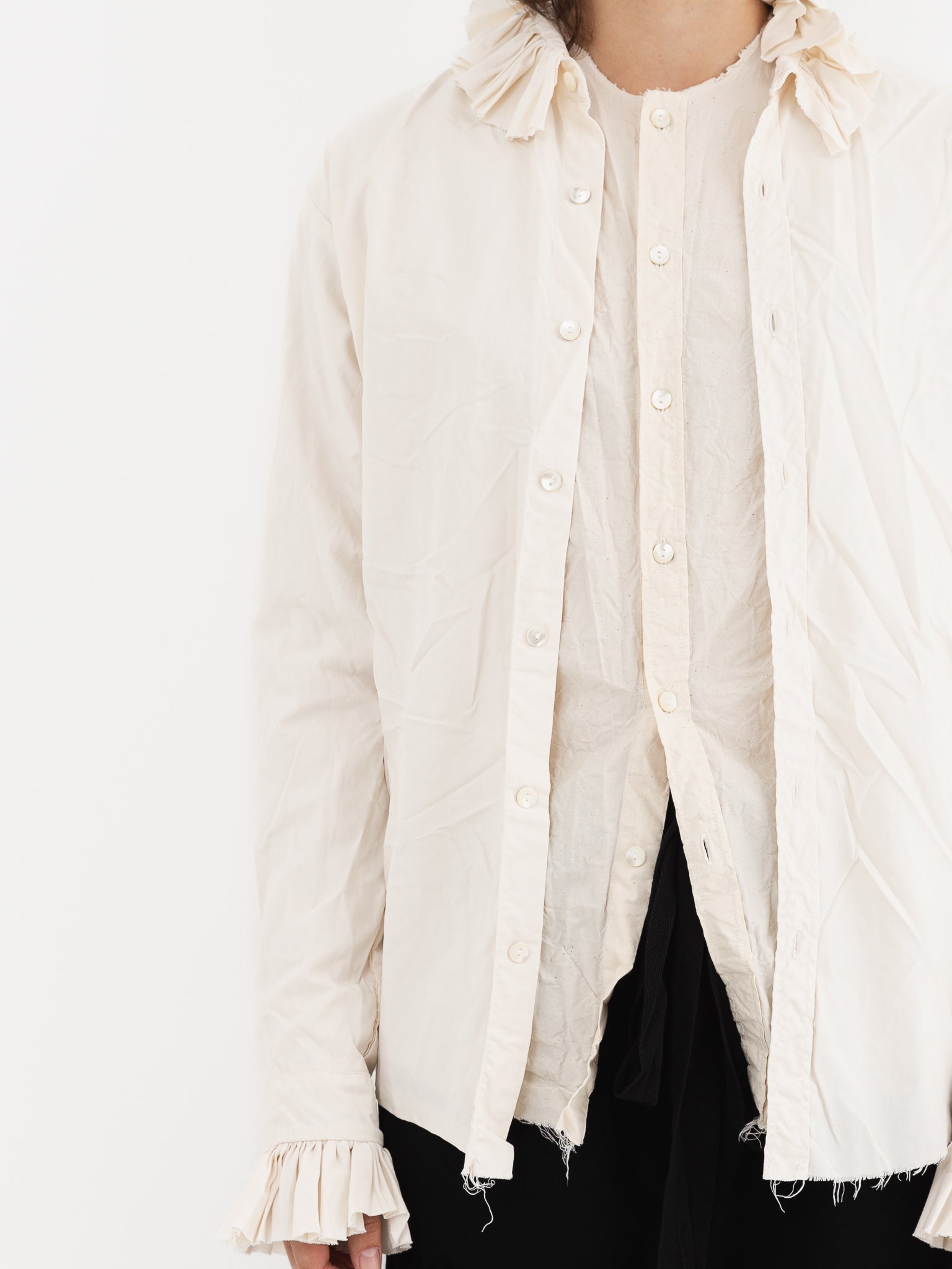 Elena Dawson Monet Shirt, Ivory - ELENA DAWSON at Worthwhile - shop TOP