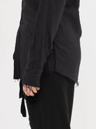 Elena Dawson No Collar Shirt in Black - ELENA DAWSON at Worthwhile - shop TOP