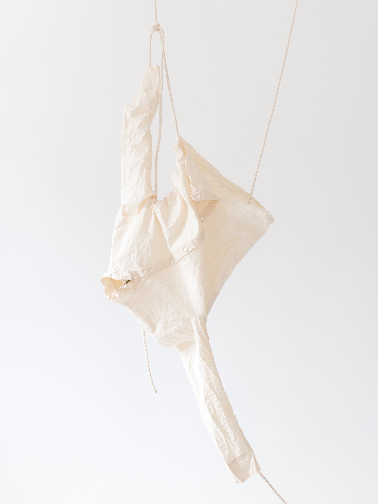 Elena Dawson Peak Collar Shirt, Cream Cotton Cambric - ELENA DAWSON at Worthwhile - shop TOP