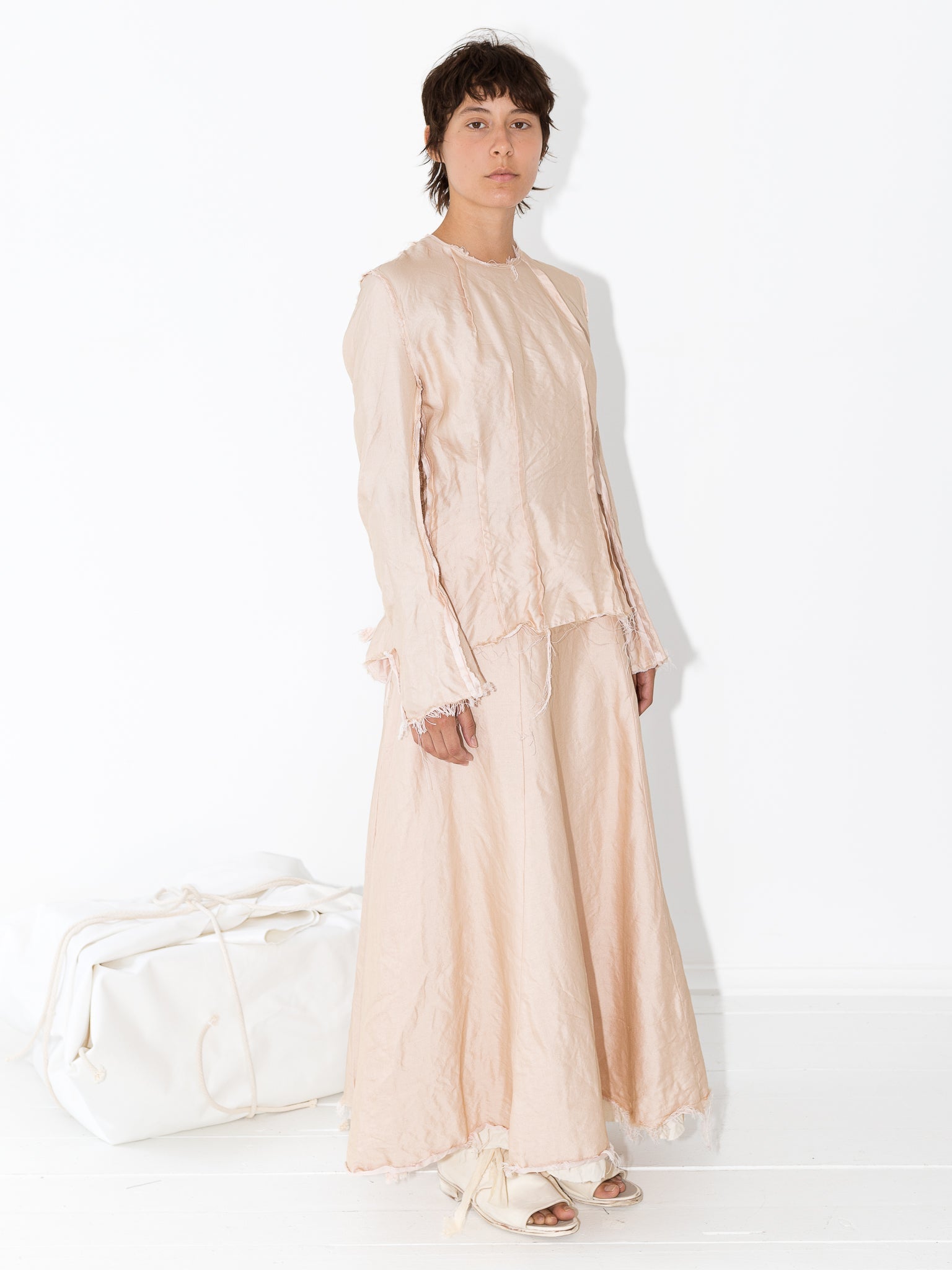 Elena Dawson Raw Top Knot Top, Shell Caviar - ELENA DAWSON at Worthwhile - shop TOP