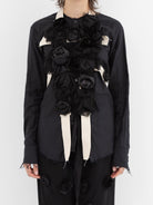 Elena Dawson Rosebud Harness in Cream with Black Roses - ELENA DAWSON at Worthwhile - shop SCARF