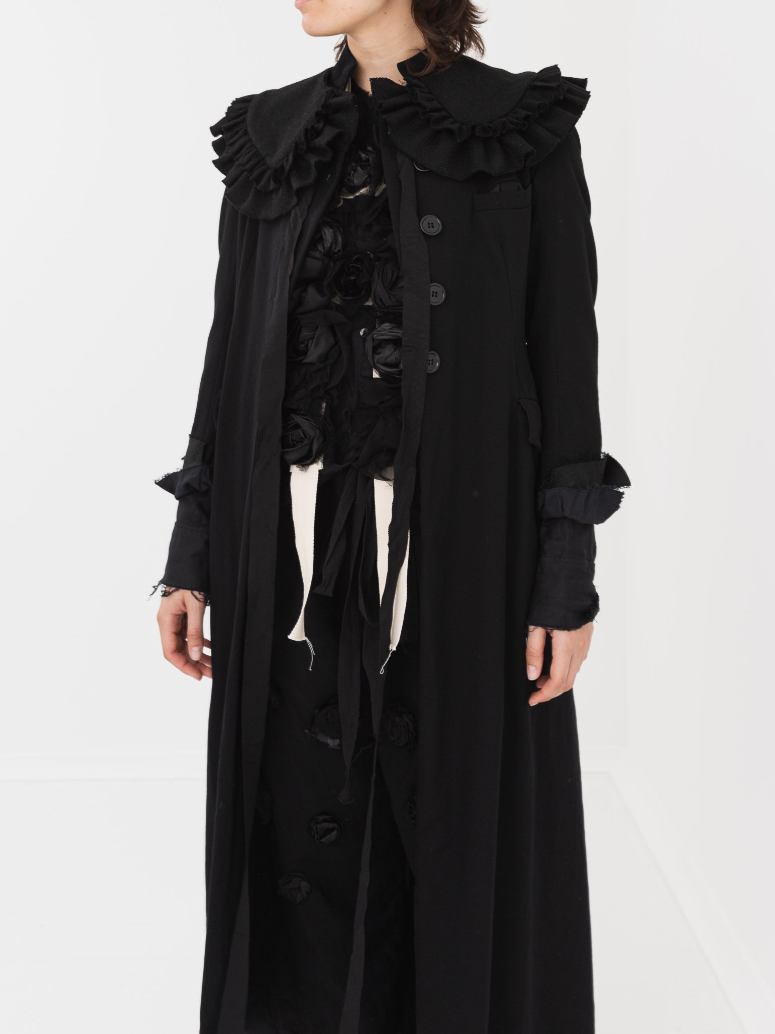 Elena Dawson Rosebud Harness in Cream with Black Roses - ELENA DAWSON at Worthwhile - shop SCARF