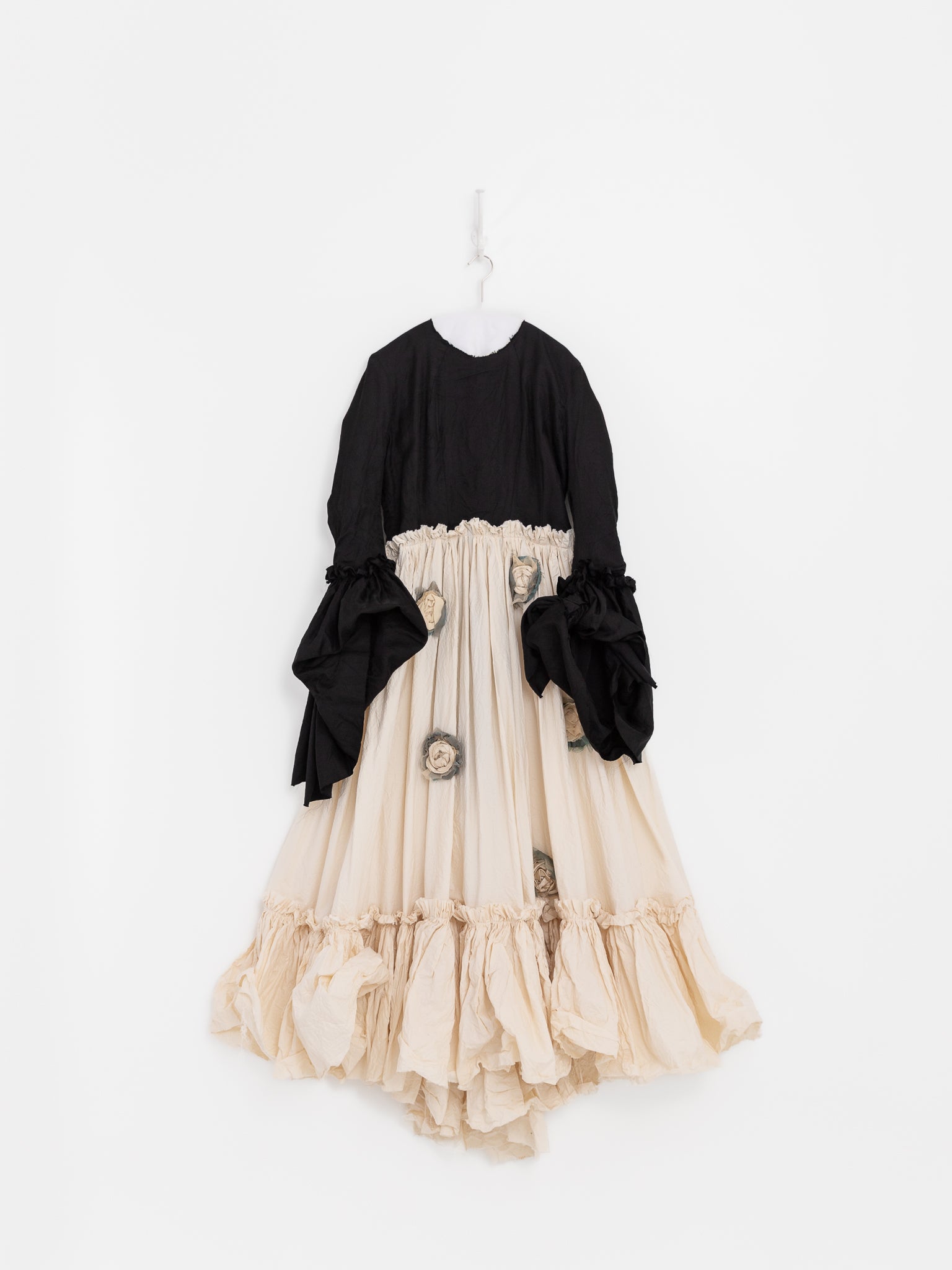 Elena Dawson Chateau Dress in Black Caviar with Cream Cotton Cambric - ELENA DAWSON at Worthwhile - shop DRESS