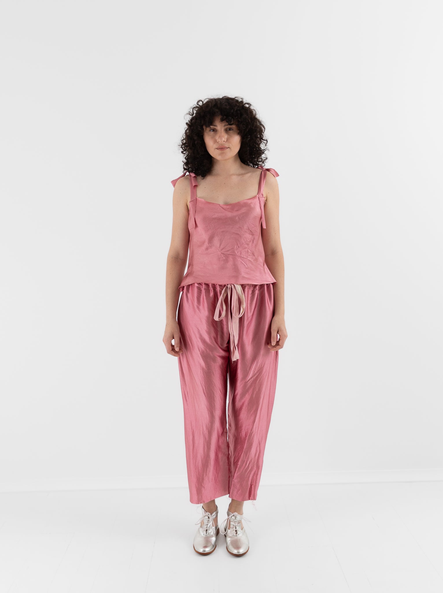 Elena Dawson Drawstring Pant in ED Pink - ELENA DAWSON at Worthwhile - shop PANT