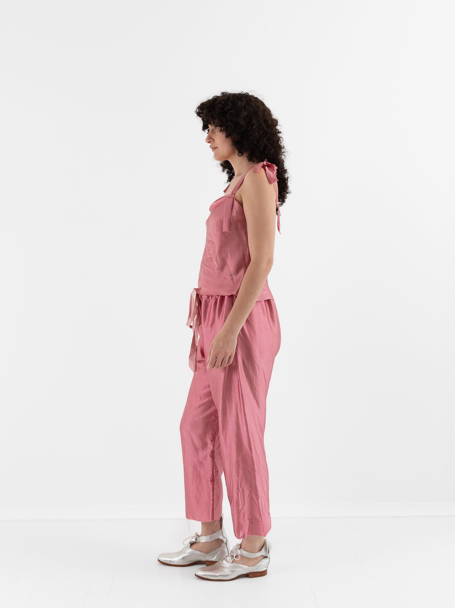 Elena Dawson Drawstring Pant in ED Pink - ELENA DAWSON at Worthwhile - shop PANT