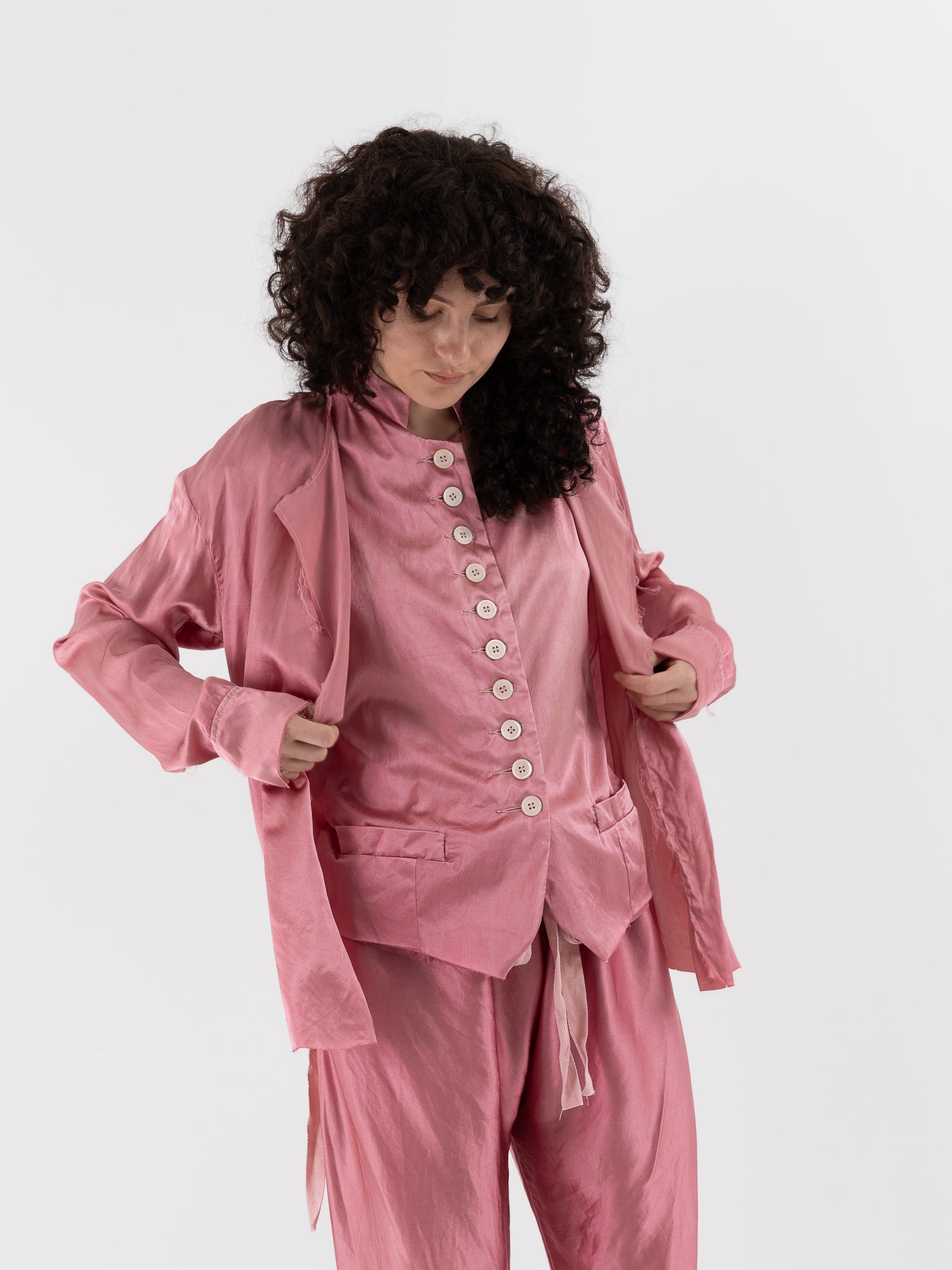 Elena Dawson 1X Button Shirt in ED Pink - ELENA DAWSON at Worthwhile - shop TOP