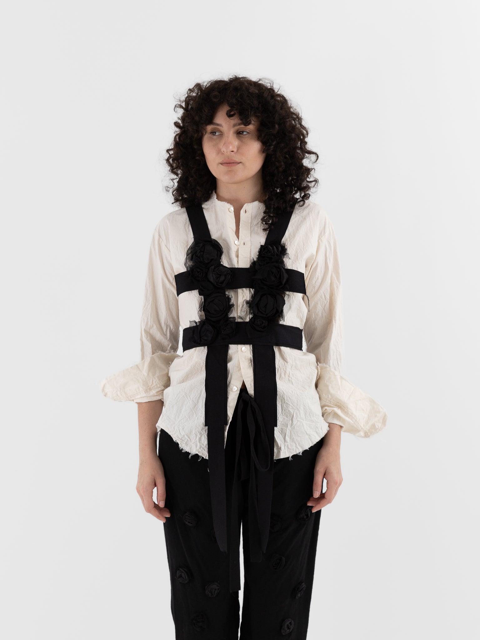 Elena Dawson Harness with Flowers in Black - ELENA DAWSON at Worthwhile - shop JACKET