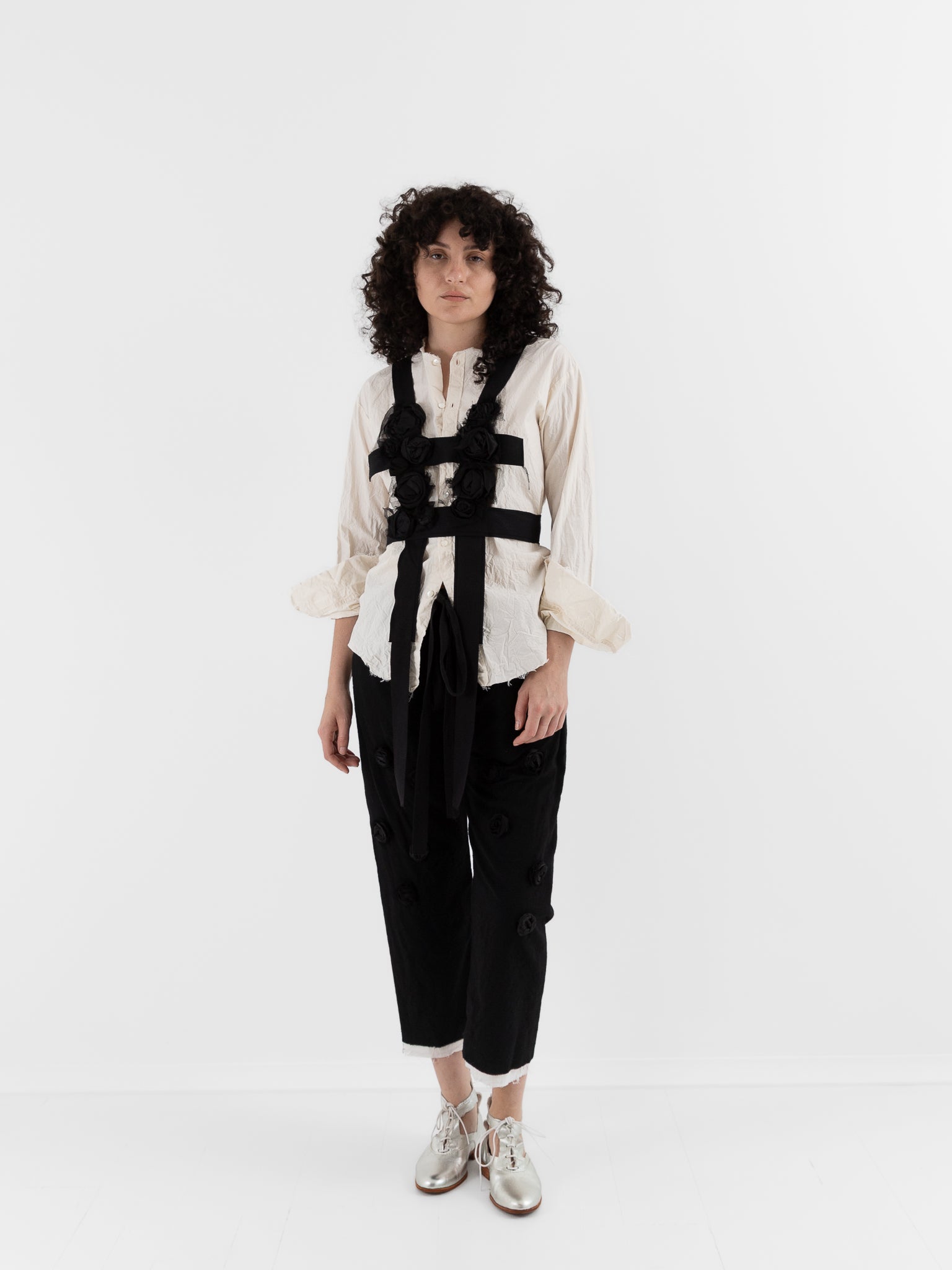 Elena Dawson Harness with Flowers in Black - ELENA DAWSON at Worthwhile - shop JACKET