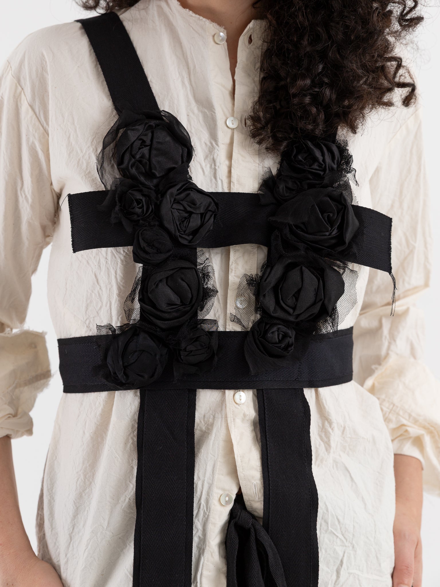 Elena Dawson Harness with Flowers in Black - ELENA DAWSON at Worthwhile - shop JACKET