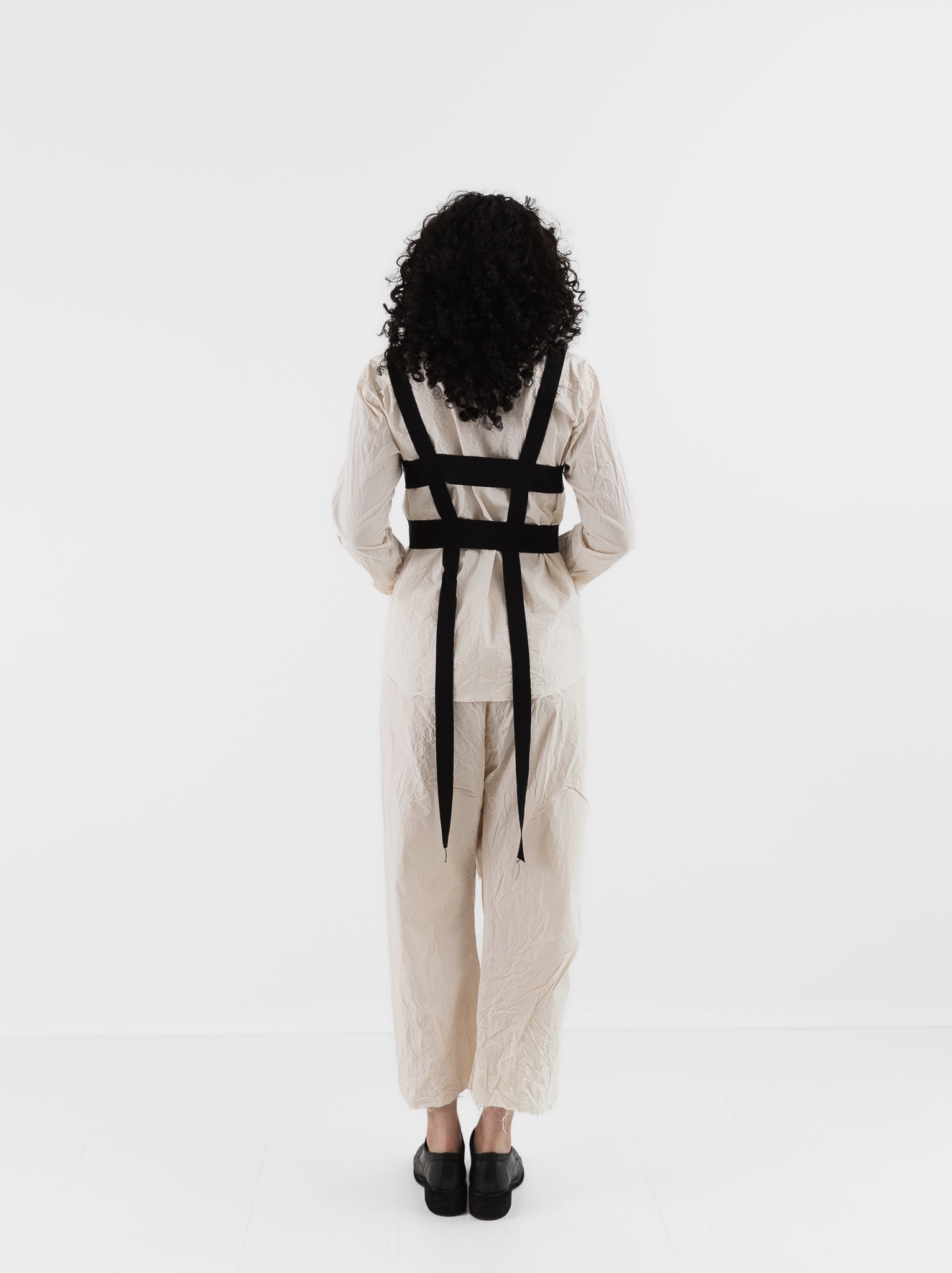 Elena Dawson Graffiti Drawstring Pant in Cream Cambric - ELENA DAWSON at Worthwhile - shop PANT