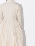 Elena Dawson Double Breasted Pluto Coat, Cream Cotton Cambric - Worthwhile