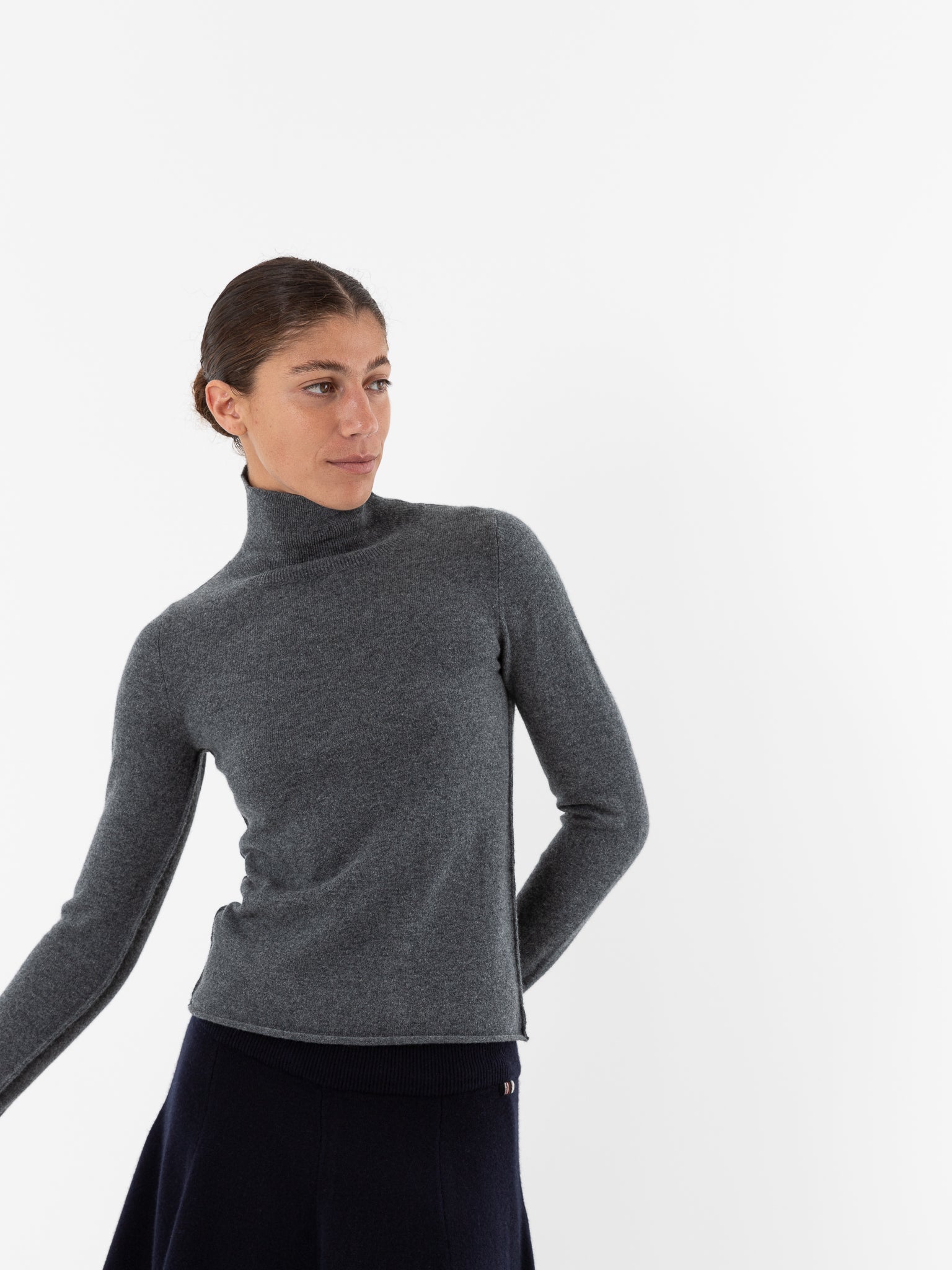 Extreme Cashmere n°380 Audrey Sweater in Felt - EXTREME CASHMERE at Worthwhile - shop SWEATER