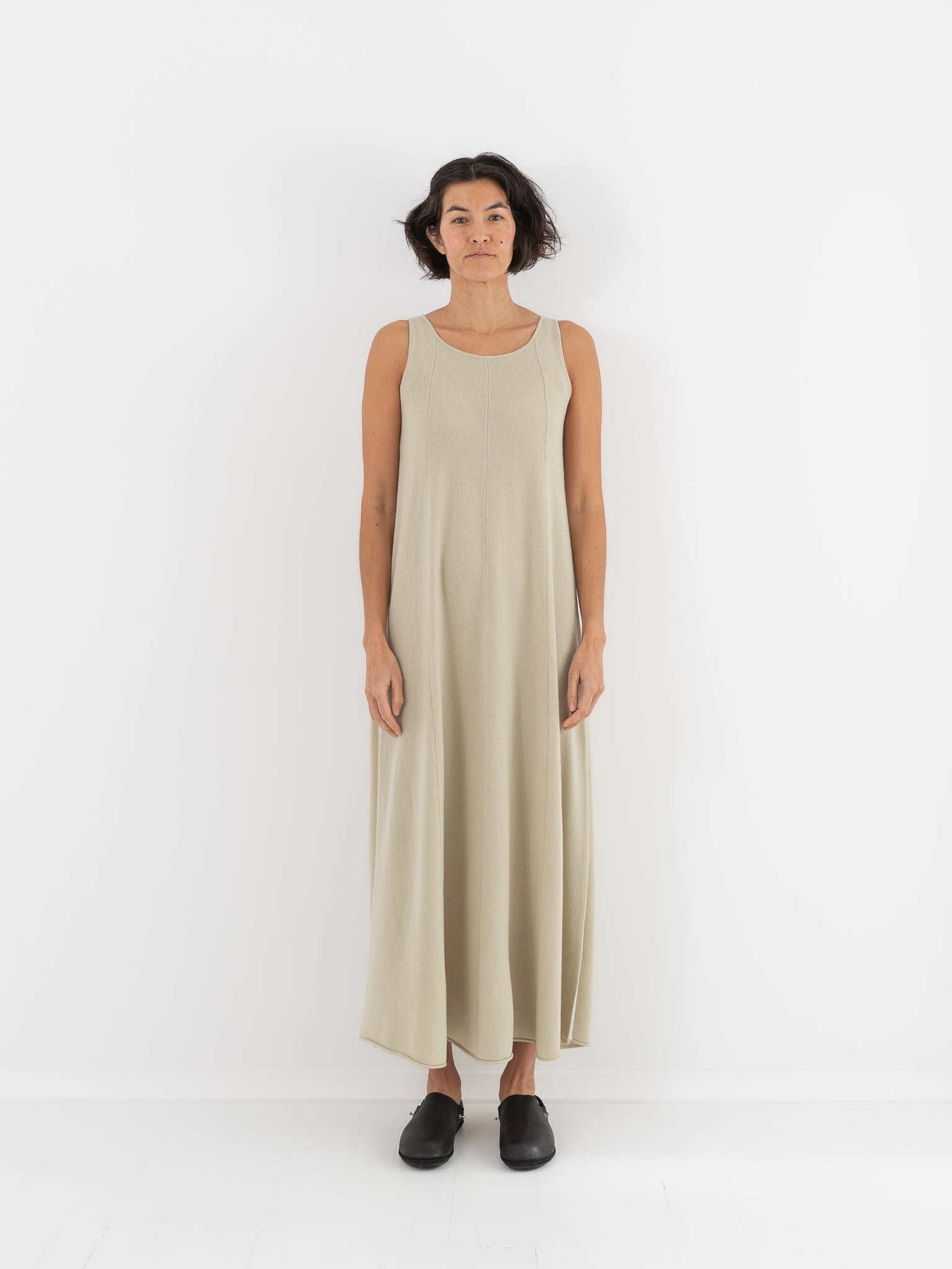 【EXTREME CASHMERE】melange cashmere-blend ミディ ドレス extreme cashmere maxi dress sleeveless – 386 elisa