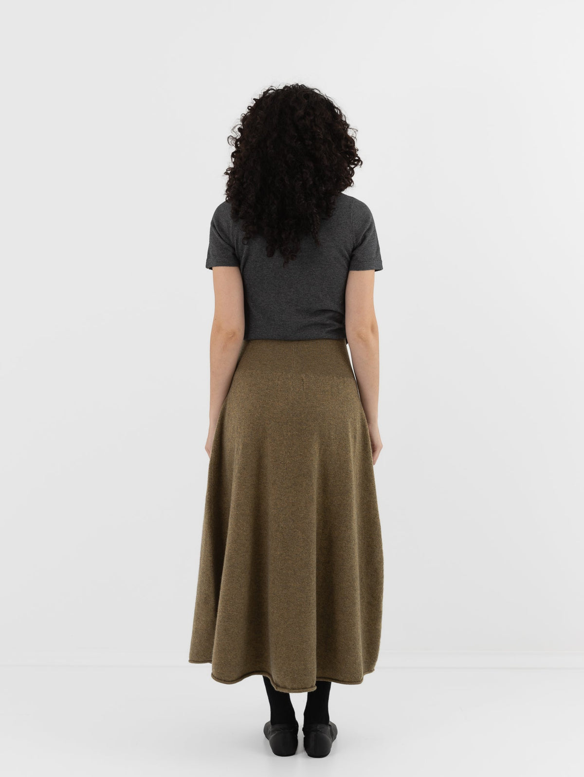 Extreme Cashmere n°388 Ease Skirt in Hunter - EXTREME CASHMERE at Worthwhile - shop SKIRT