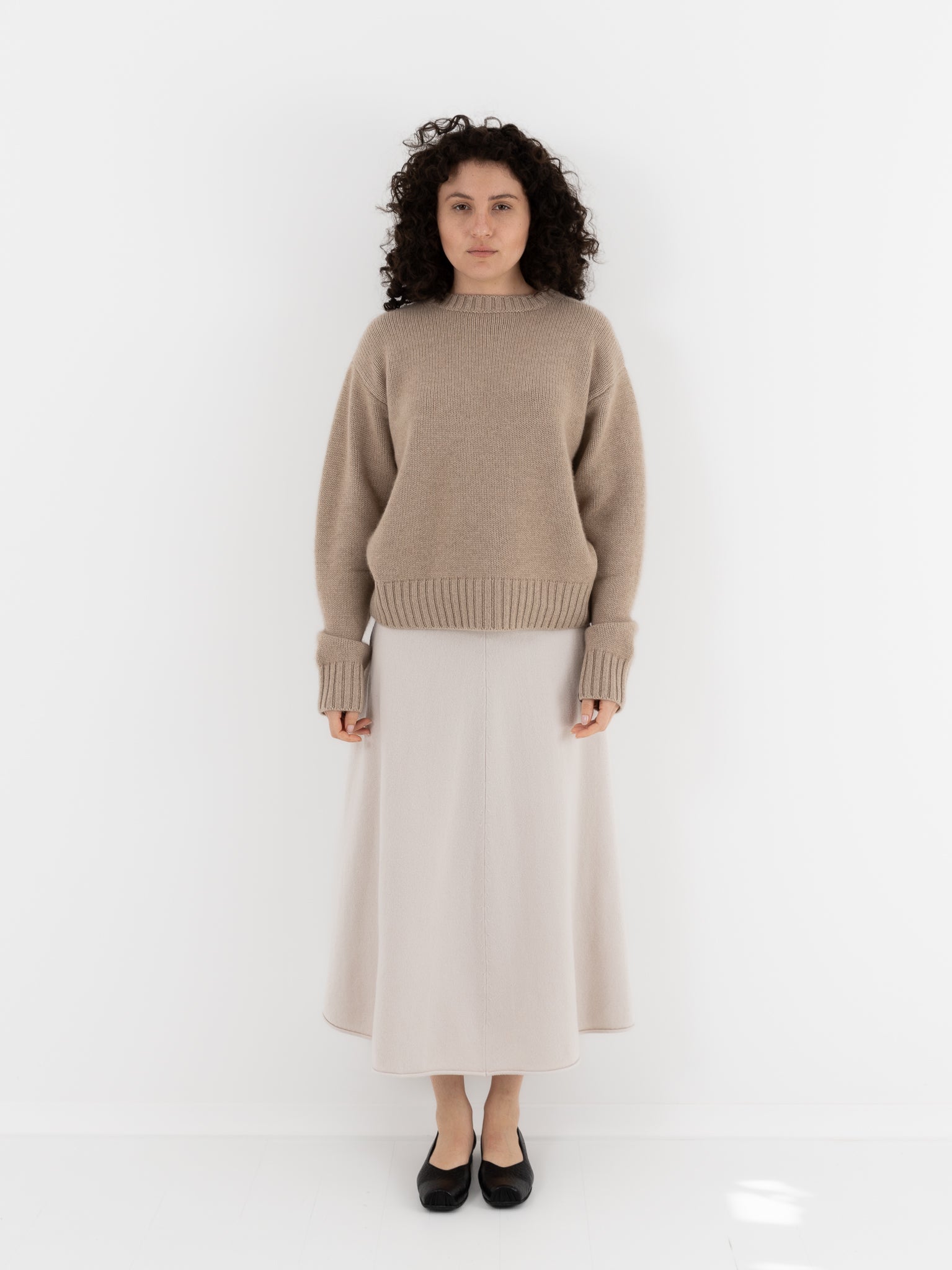 Extreme Cashmere n°373 The Oldie Crewneck in Oat - EXTREME CASHMERE at Worthwhile - shop SWEATER