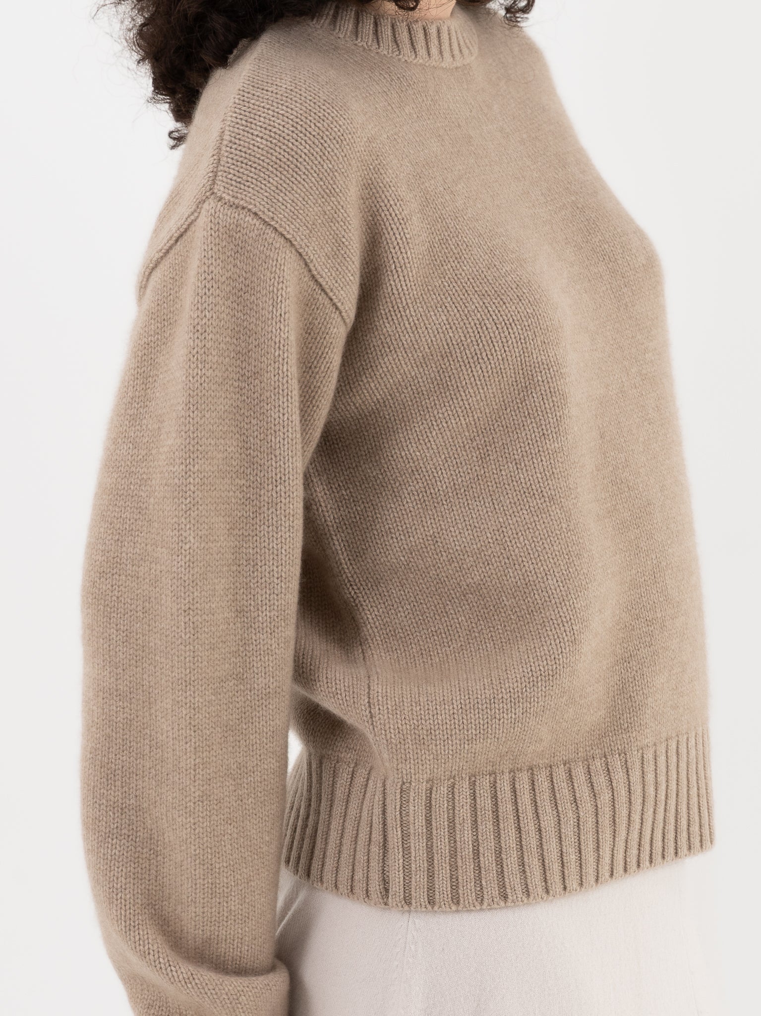Extreme Cashmere n°373 The Oldie Crewneck in Oat - EXTREME CASHMERE at Worthwhile - shop SWEATER