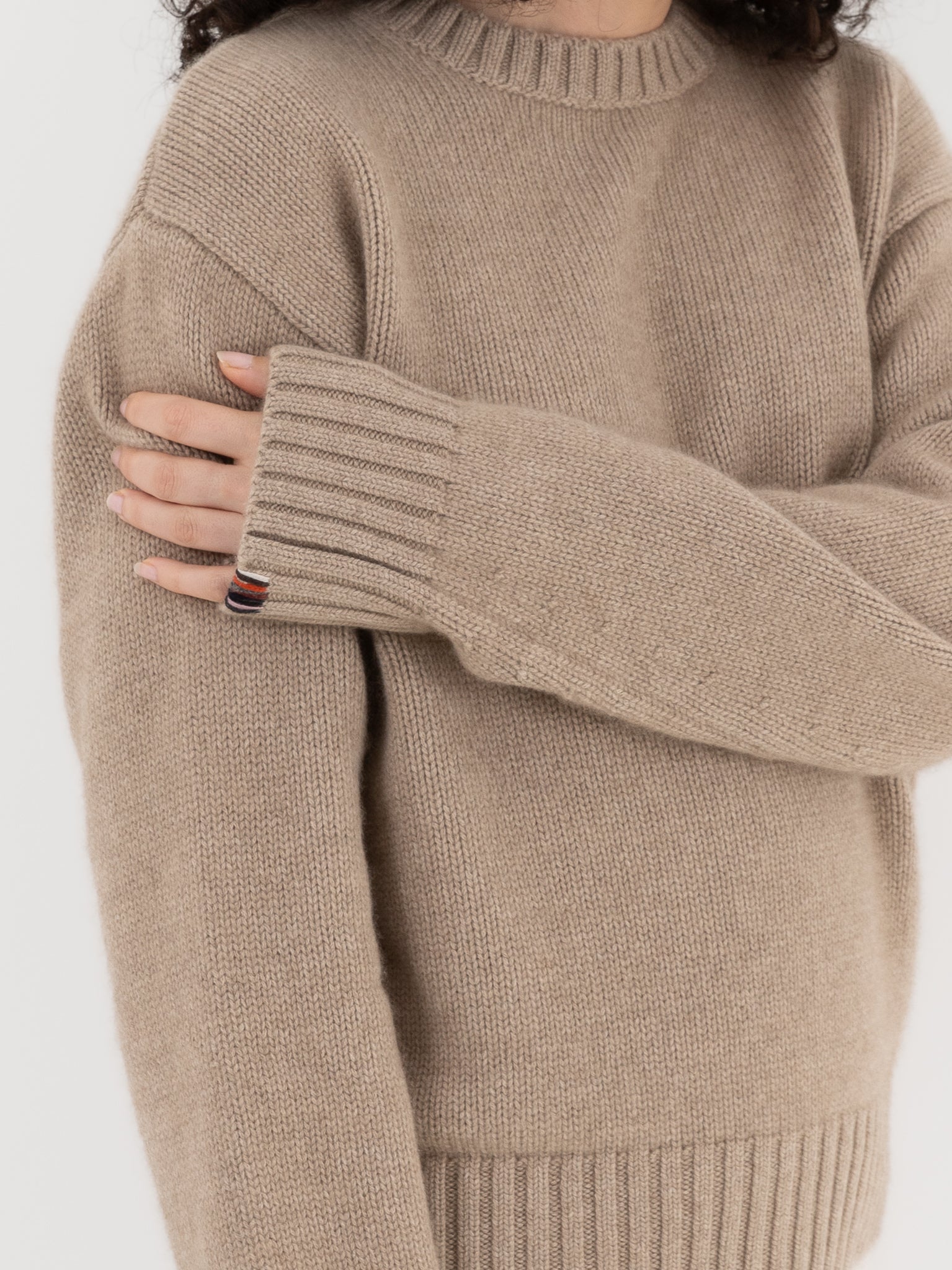 Extreme Cashmere n°373 The Oldie Crewneck in Oat - EXTREME CASHMERE at Worthwhile - shop SWEATER
