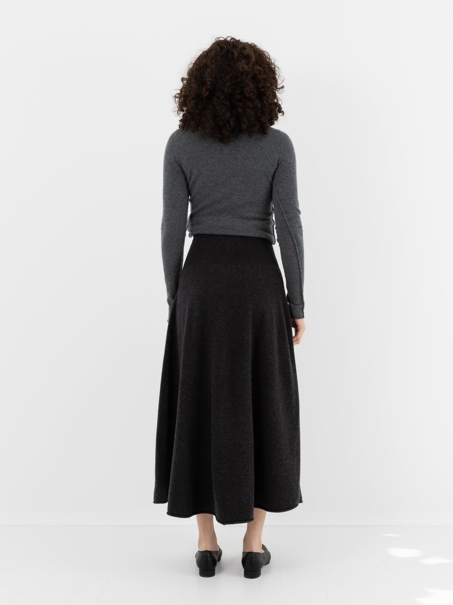 Extreme Cashmere n°388 Ease Skirt in Shadow - EXTREME CASHMERE at Worthwhile - shop SKIRT