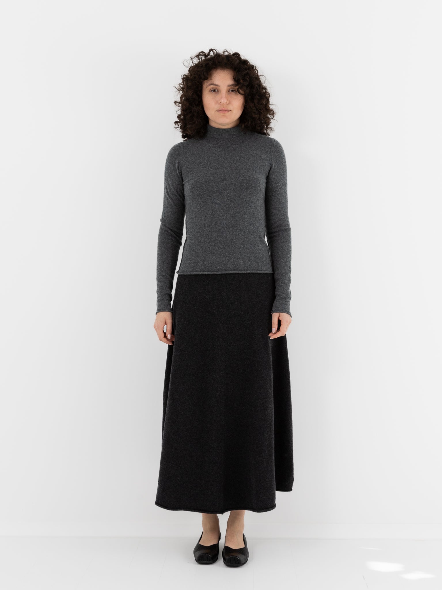 Extreme Cashmere n°388 Ease Skirt in Shadow - EXTREME CASHMERE at Worthwhile - shop SKIRT