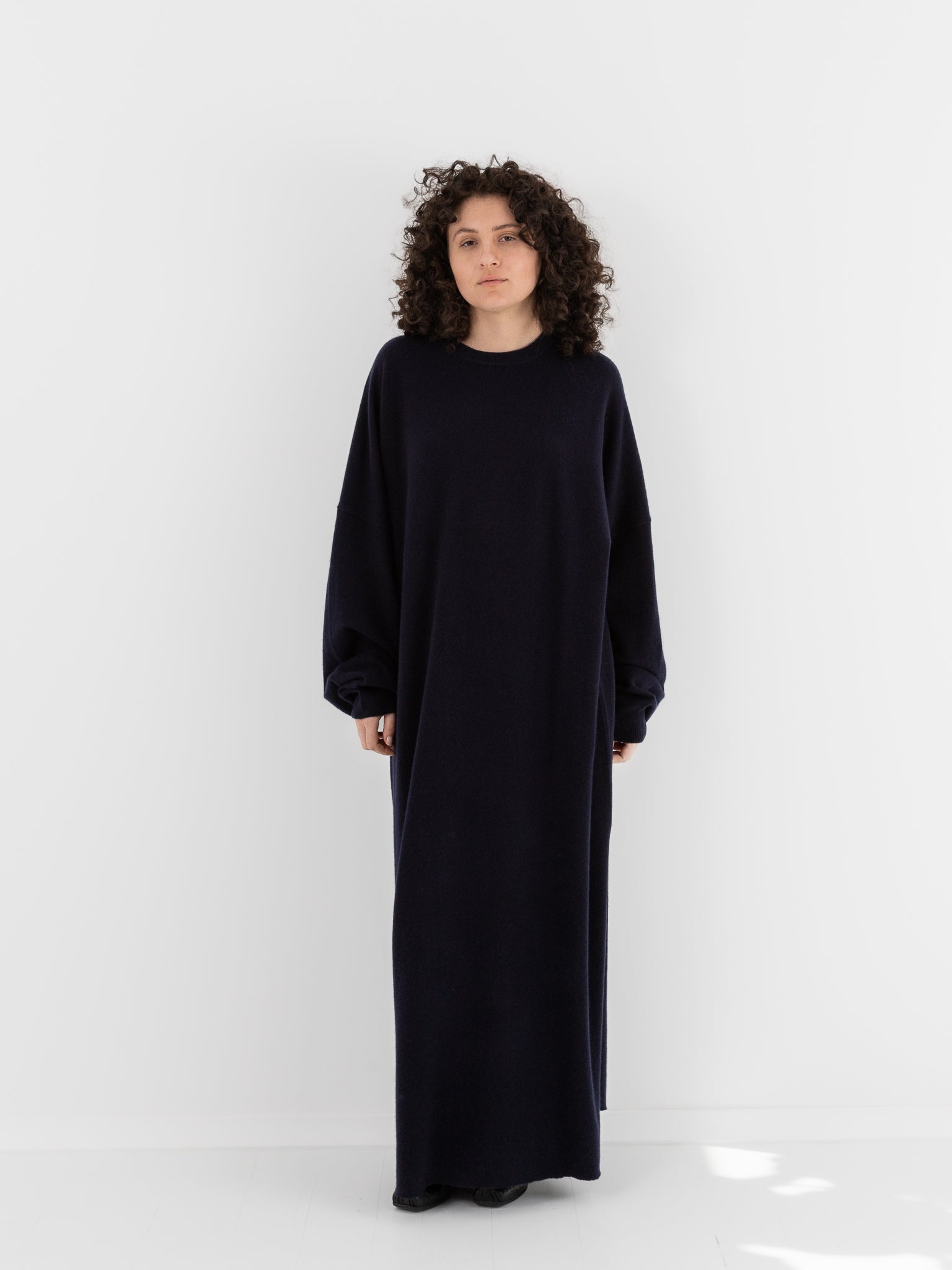 Extreme Cashmere n°289 May Dress in Navy - EXTREME CASHMERE at Worthwhile - shop DRESS