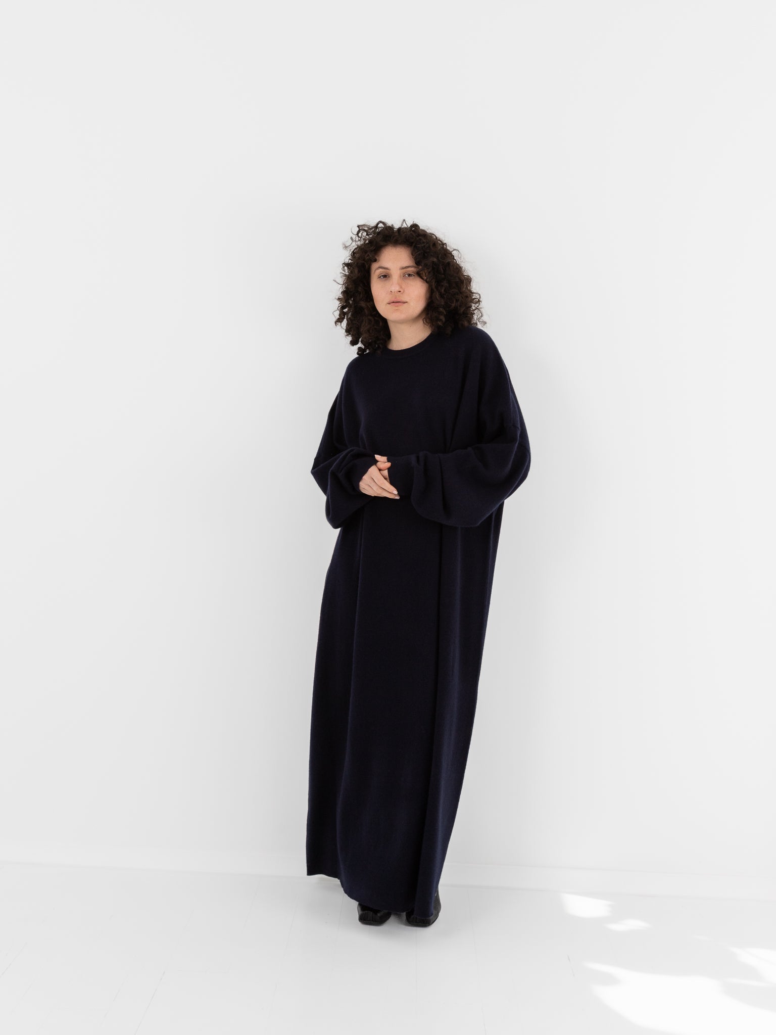 Extreme Cashmere n°289 May Dress in Navy - EXTREME CASHMERE at Worthwhile - shop DRESS