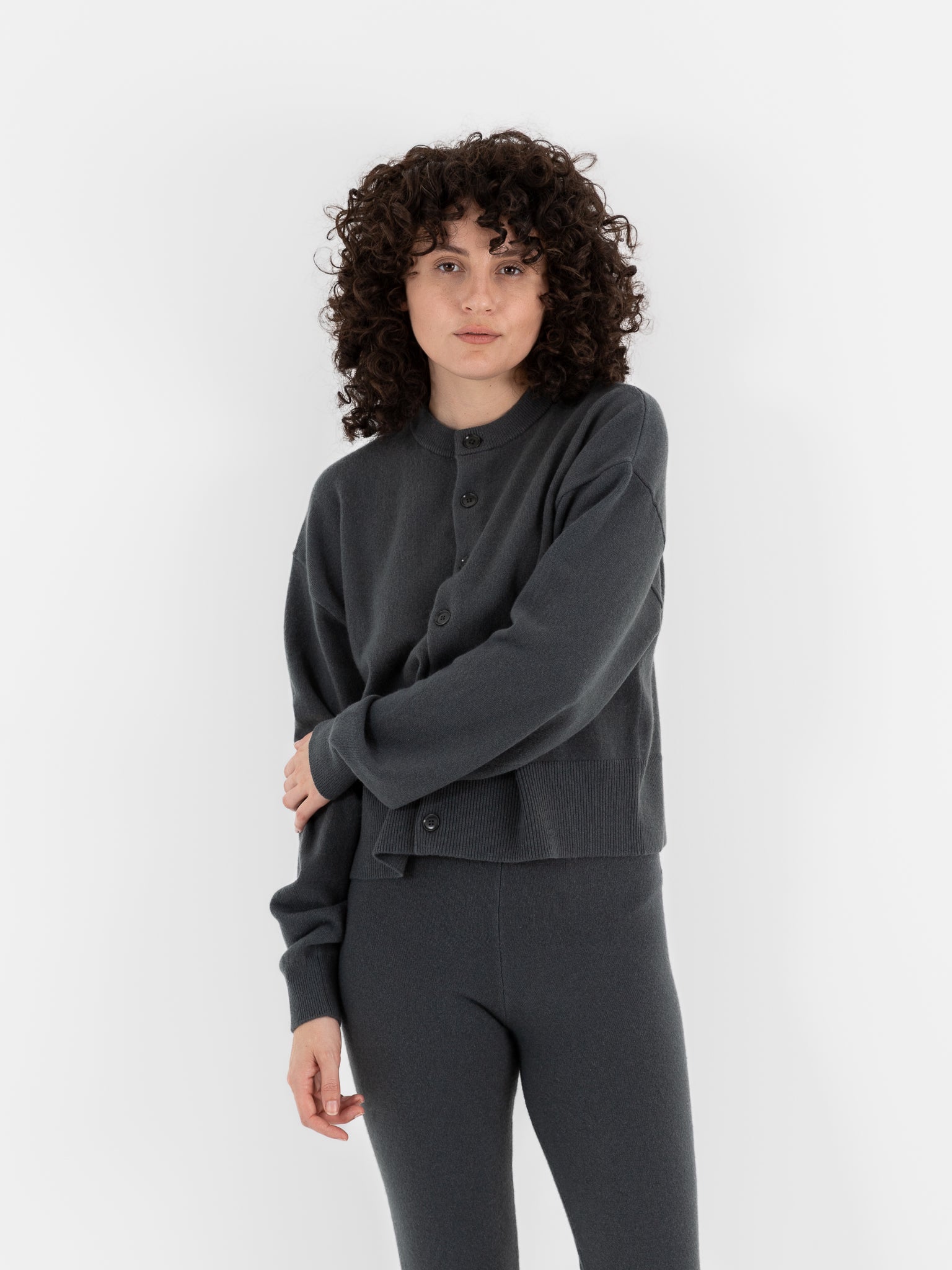 Extreme Cashmere n°170 Chou Cardigan in Lake - EXTREME CASHMERE at Worthwhile - shop SWEATER