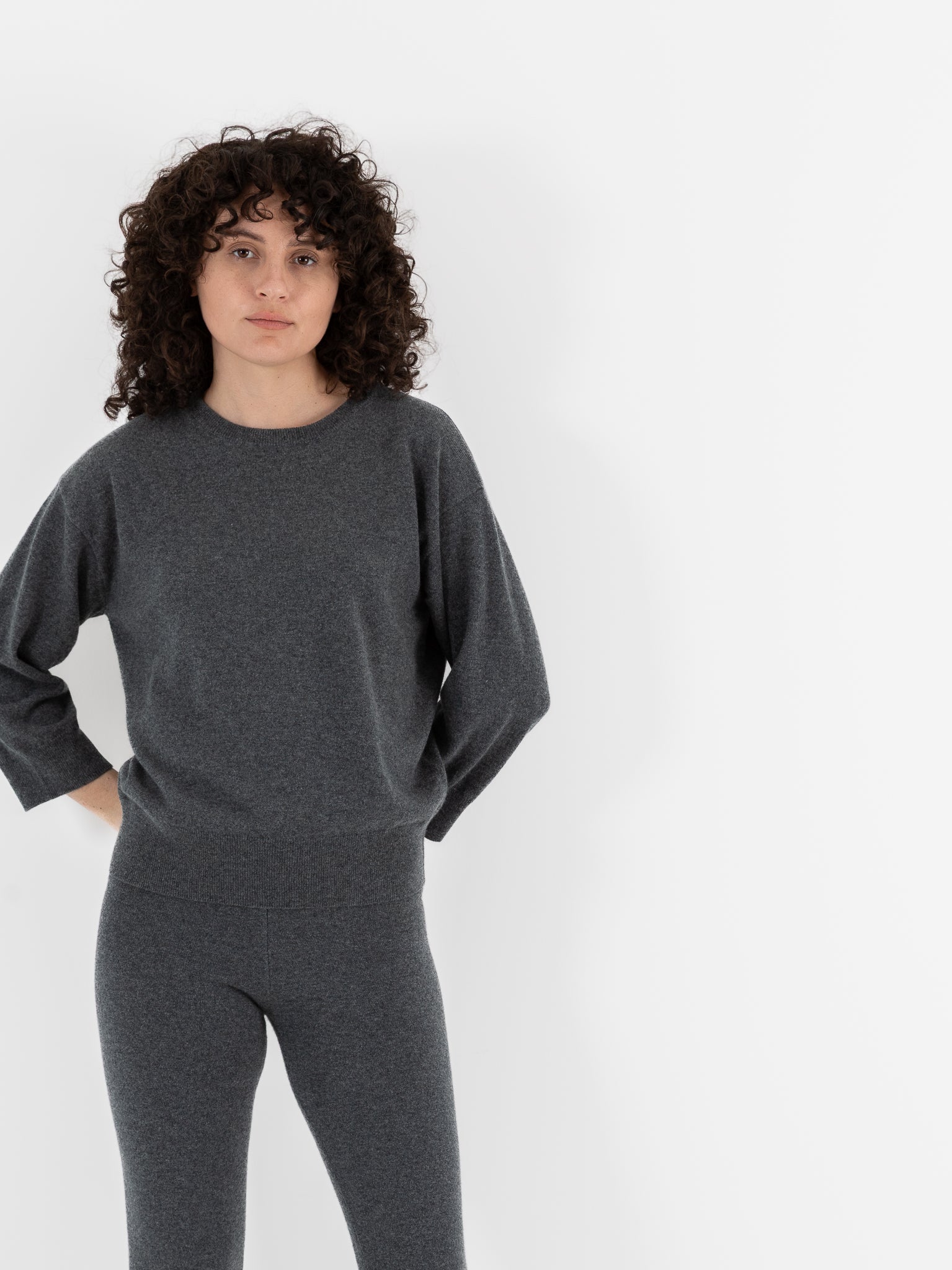 Extreme Cashmere n°398 Jewel Sweater in Felt - EXTREME CASHMERE at Worthwhile - shop SWEATER