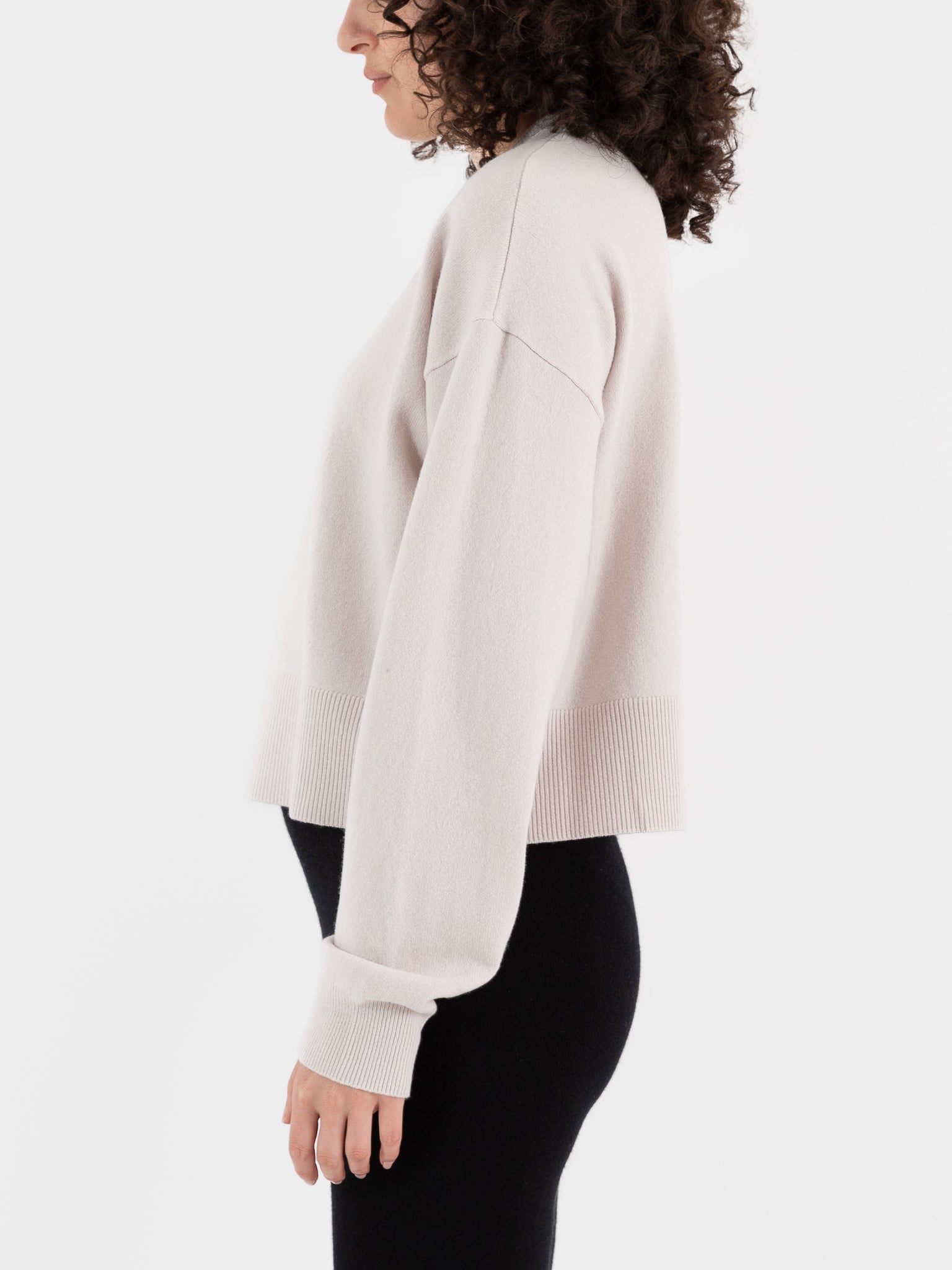 Extreme Cashmere n°170 Chou Cardigan in Chalk - EXTREME CASHMERE at Worthwhile - shop SWEATER