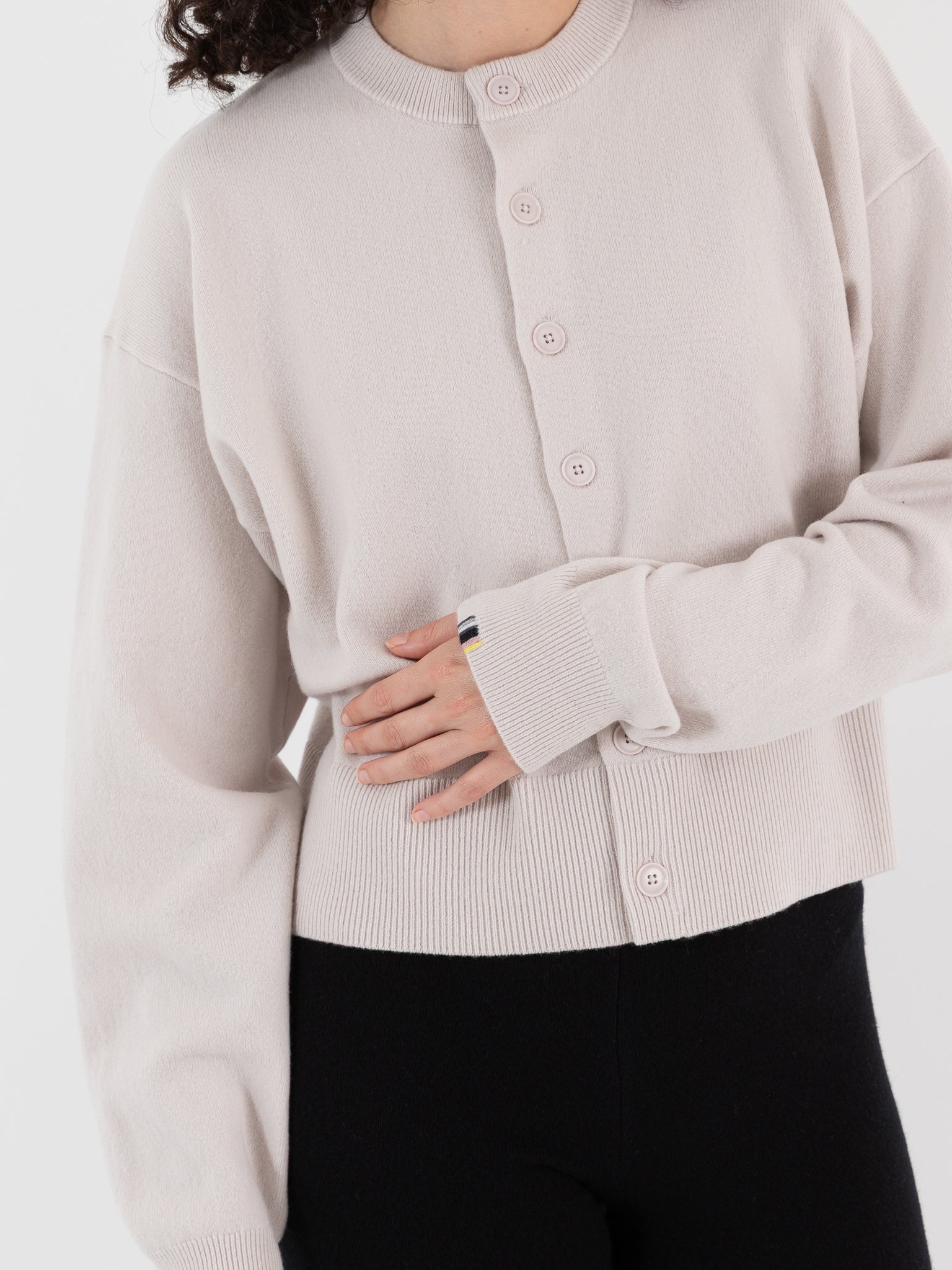 Extreme Cashmere n°170 Chou Cardigan in Chalk - EXTREME CASHMERE at Worthwhile - shop SWEATER