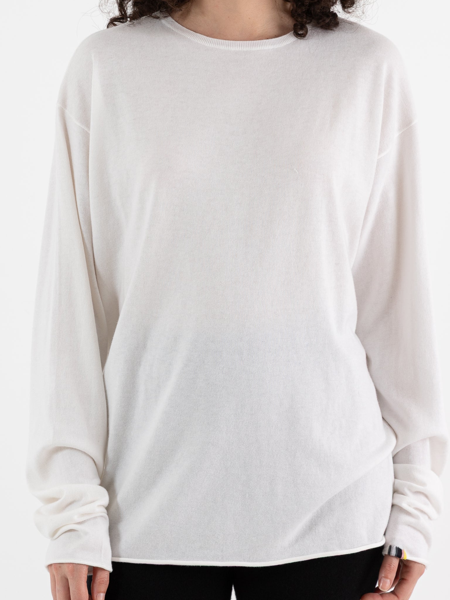 Extreme Cashmere n°347 Aries Sweater in Snow - EXTREME CASHMERE at Worthwhile - shop SWEATER