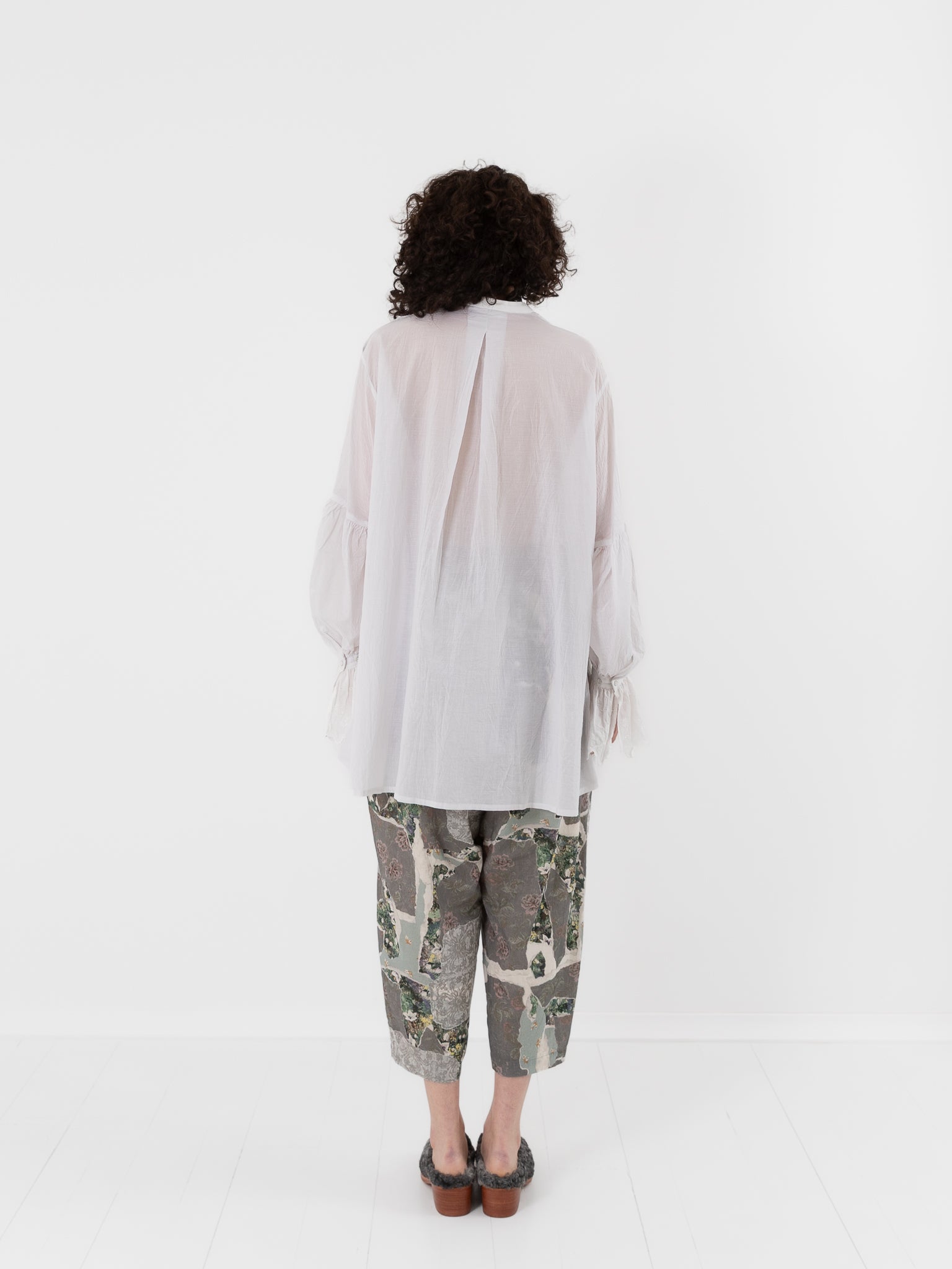 GASA Embroidered Yoke Blouse in Antique White - GASA at Worthwhile - shop TOP