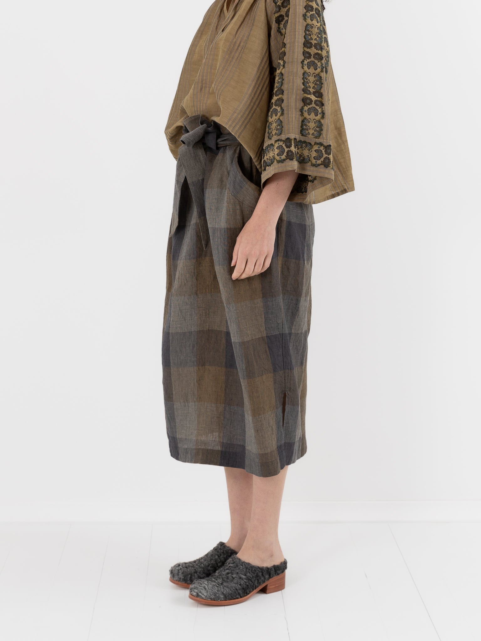 GASA Tube Skirt in Gradation Check - GASA at Worthwhile - shop SKIRT