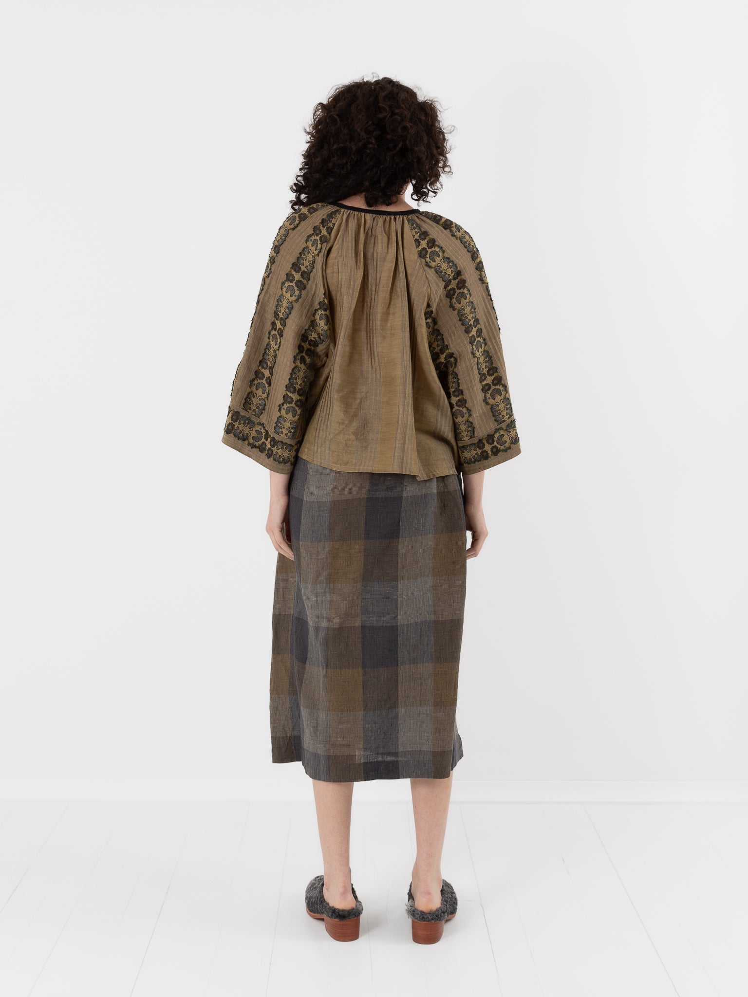 GASA Tube Skirt in Gradation Check - GASA at Worthwhile - shop SKIRT