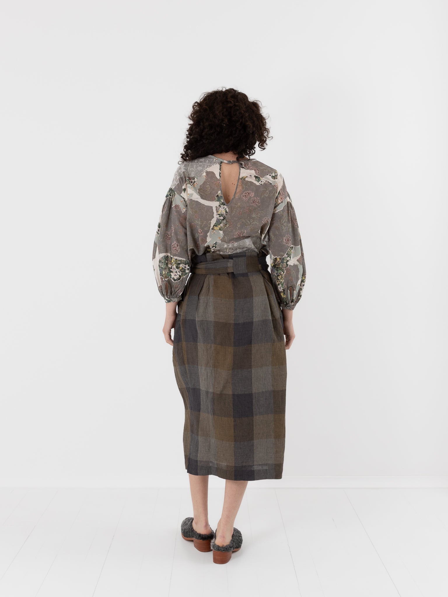 GASA Tube Skirt in Gradation Check - GASA at Worthwhile - shop SKIRT