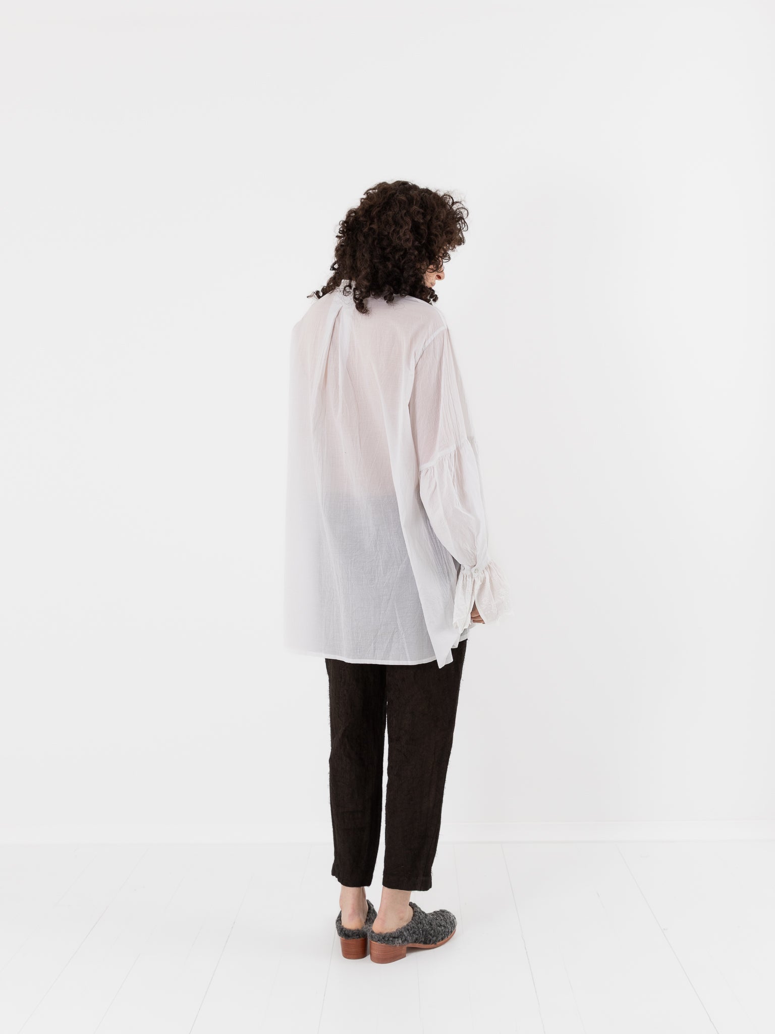 GASA Plant Printed Slim Pants in Brown Black - GASA at Worthwhile - shop PANT