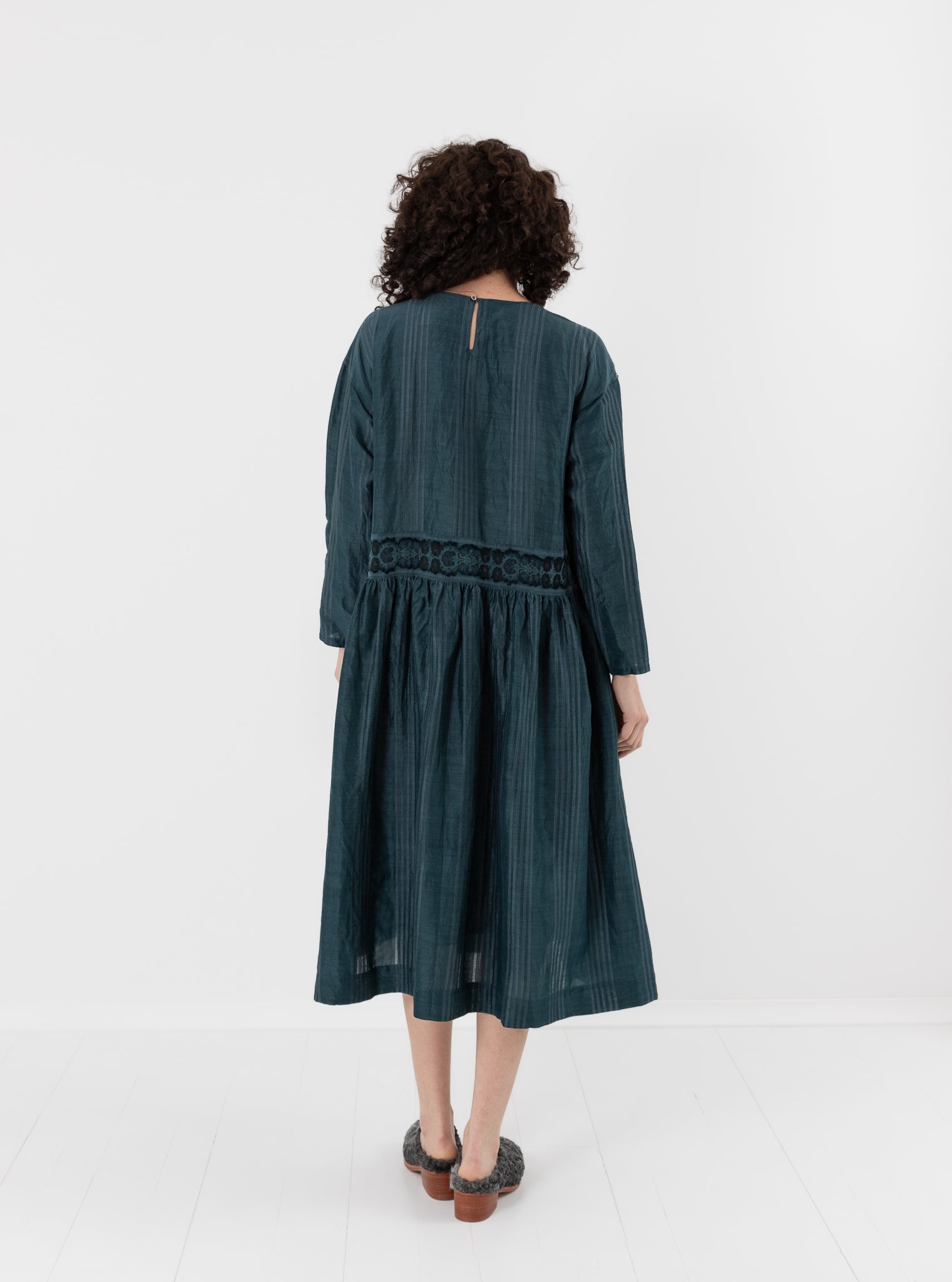GASA Gathered Dress in Abyssal Blue - GASA at Worthwhile - shop DRESS