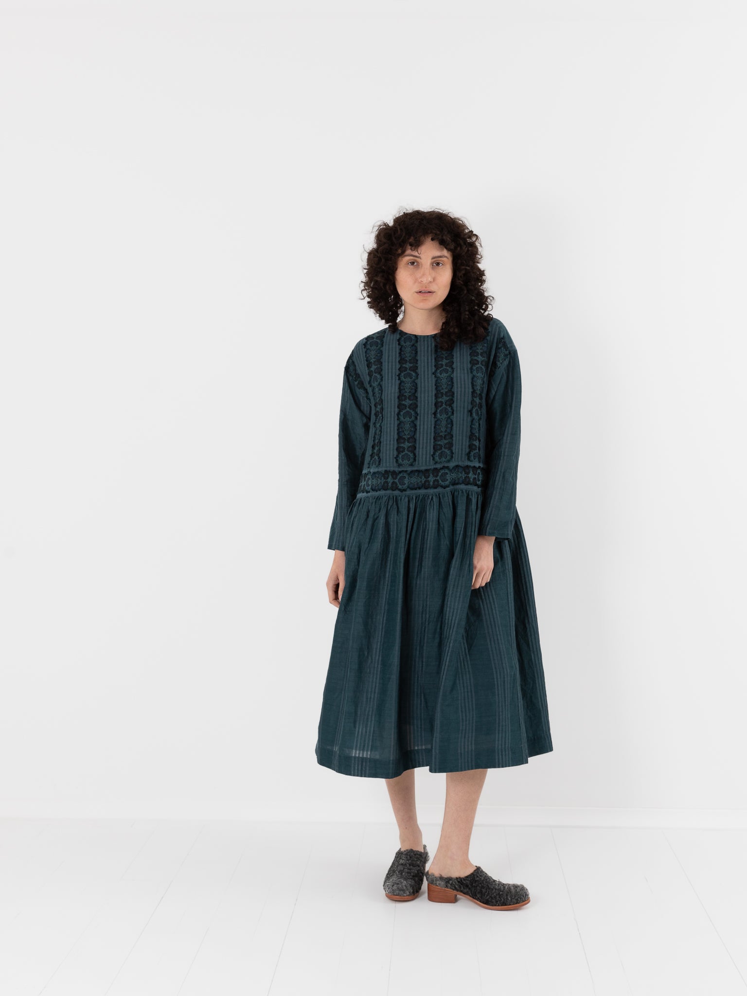 GASA Gathered Dress in Abyssal Blue - GASA at Worthwhile - shop DRESS