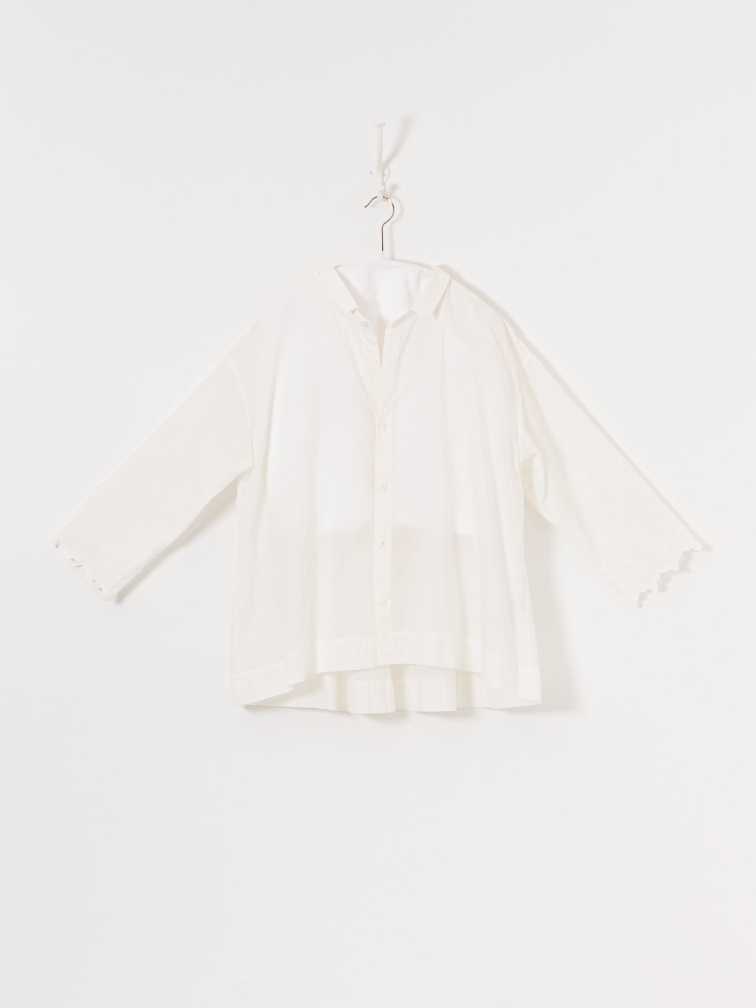 GASA Lace Sleeves Shirt in Off White - GASA at Worthwhile - shop TOP