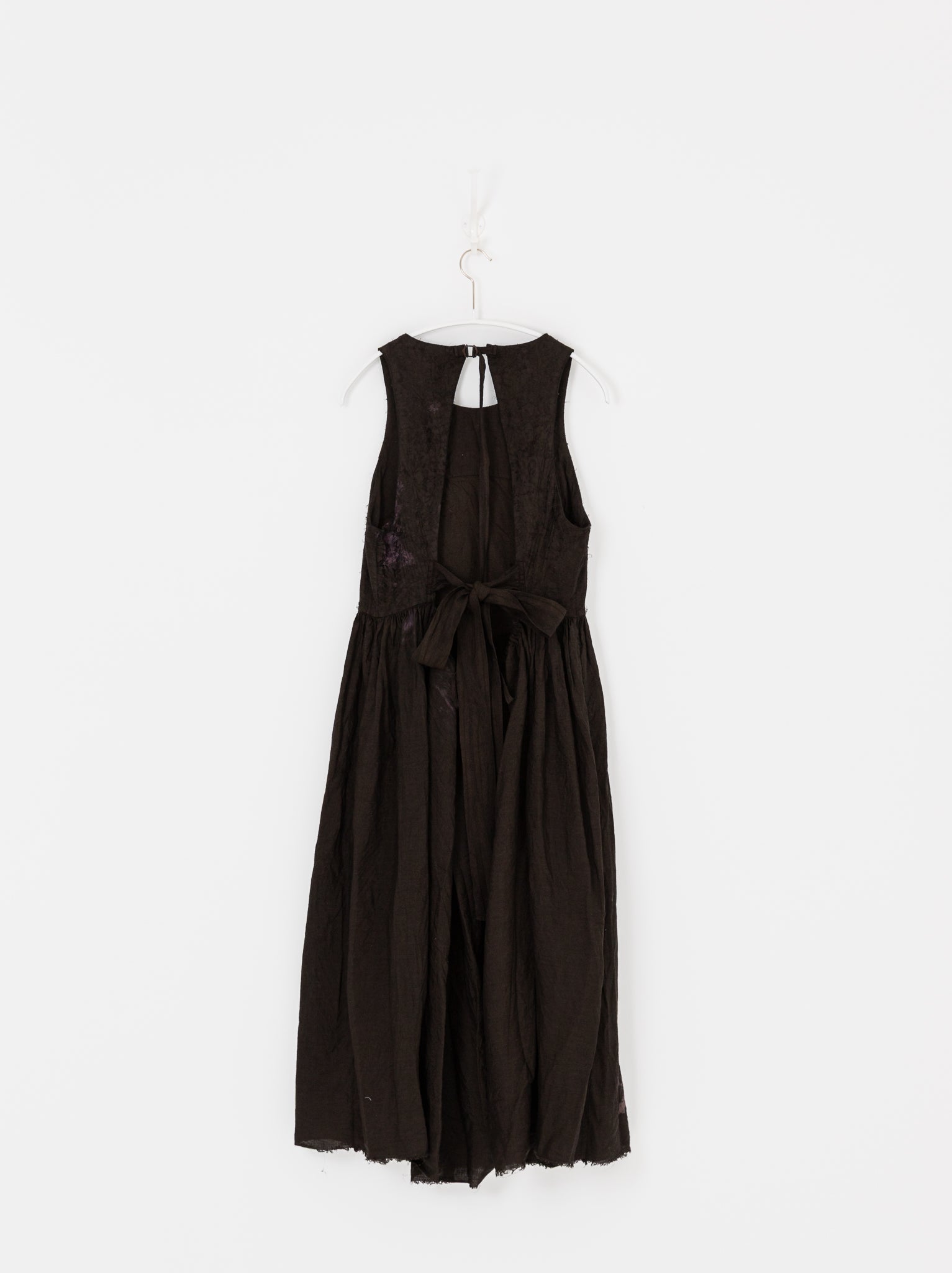 GASA Plant Embroidered Dress in Brown Black - GASA at Worthwhile - shop DRESS