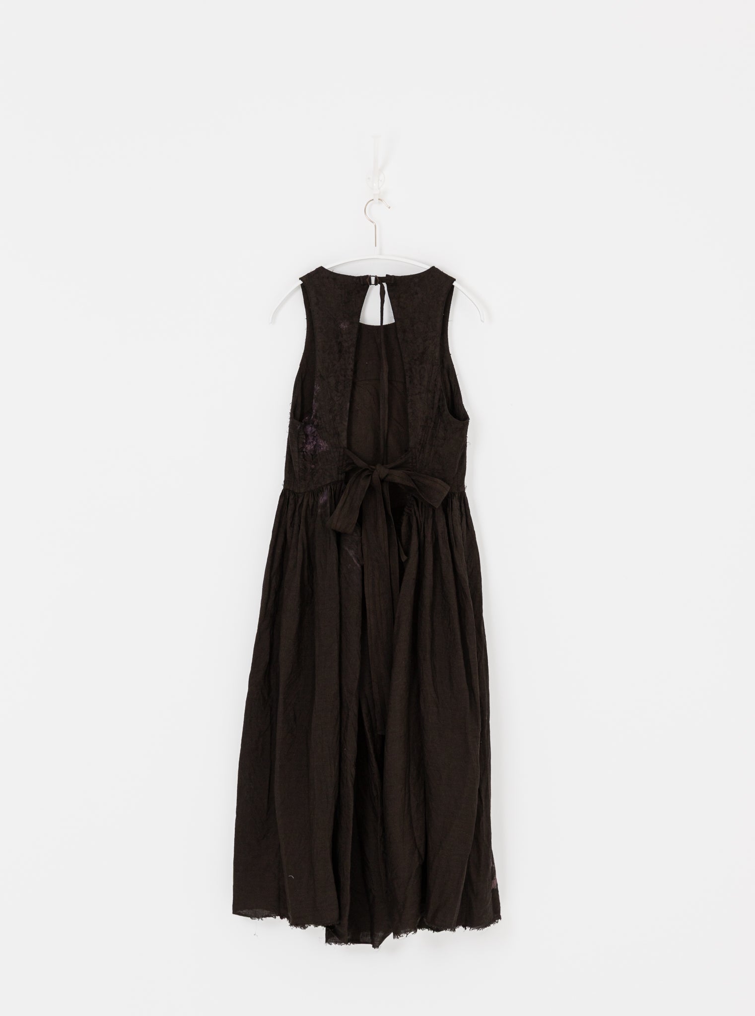 GASA Plant Embroidered Dress in Brown Black - GASA at Worthwhile - shop DRESS
