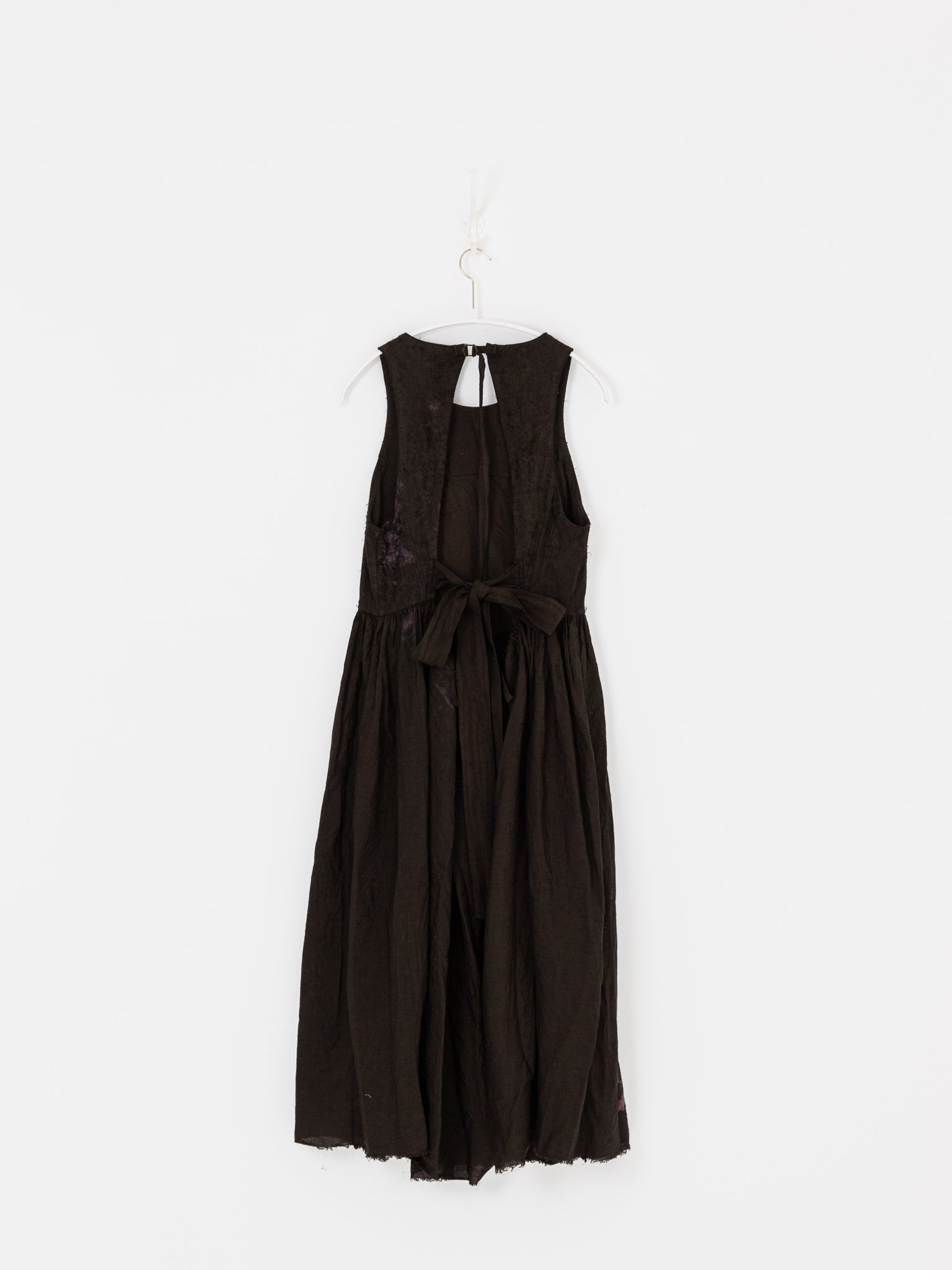 GASA Plant Embroidered Dress in Brown Black - GASA at Worthwhile - shop DRESS