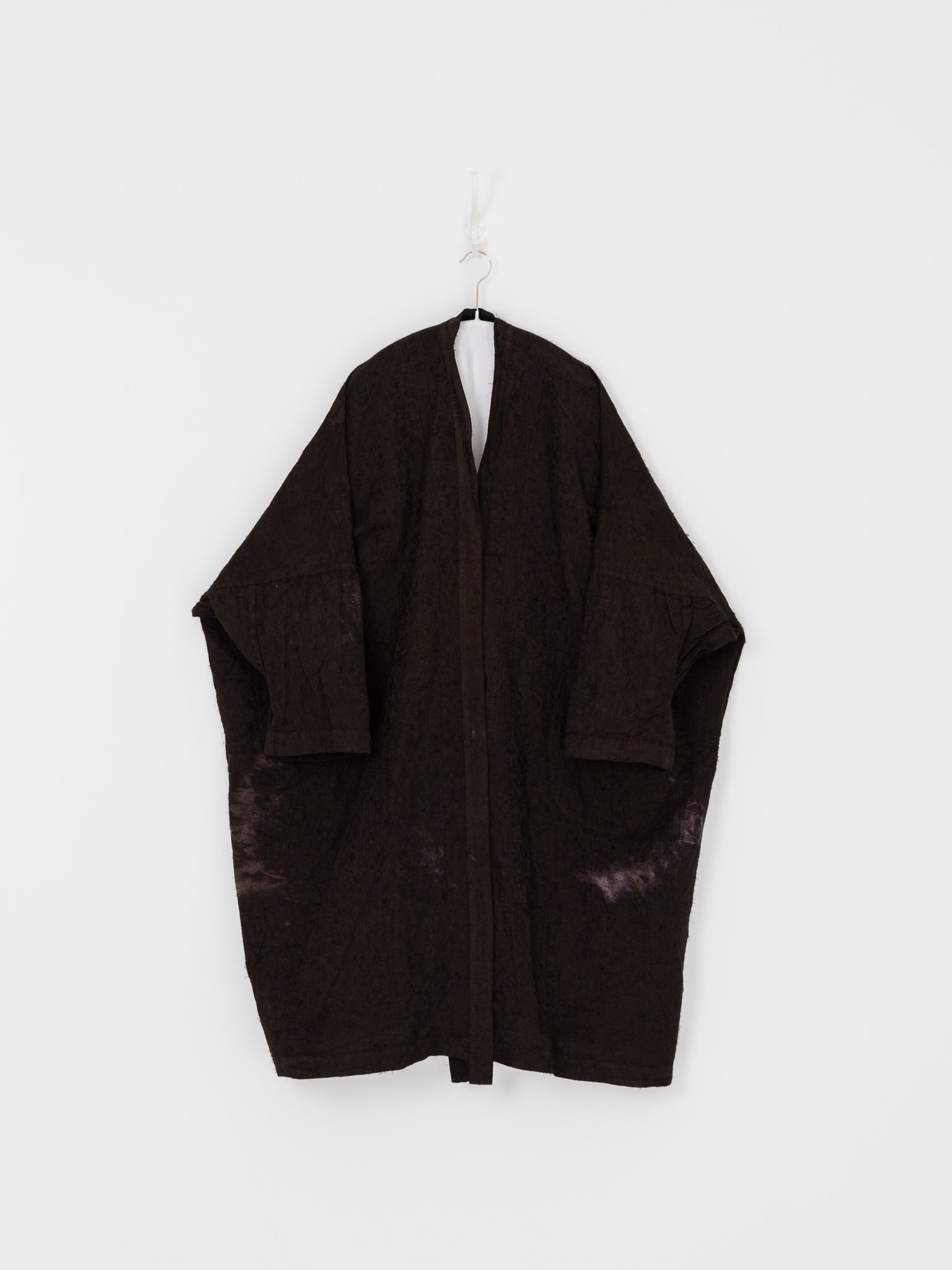 GASA Plant Embroidered Haori Jacket in Brown Black - GASA at Worthwhile - shop JACKET