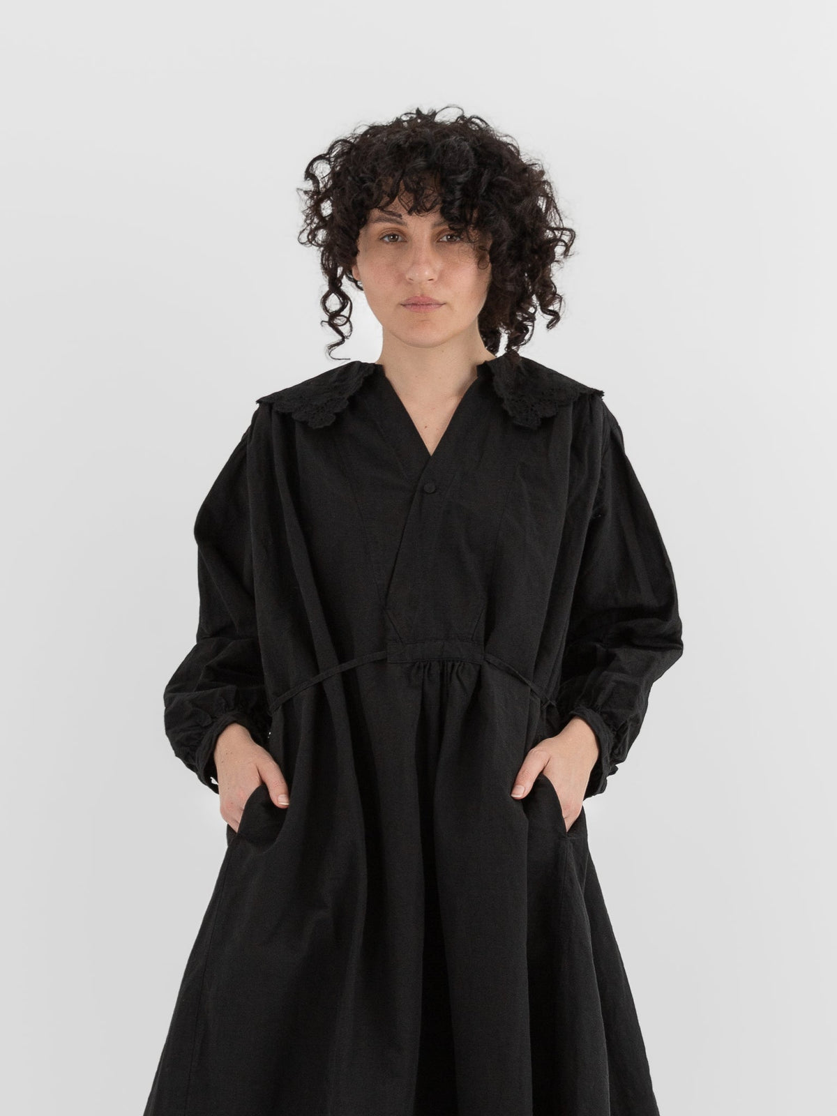 GASA Lace Collar Dress in Black - GASA at Worthwhile - shop DRESS