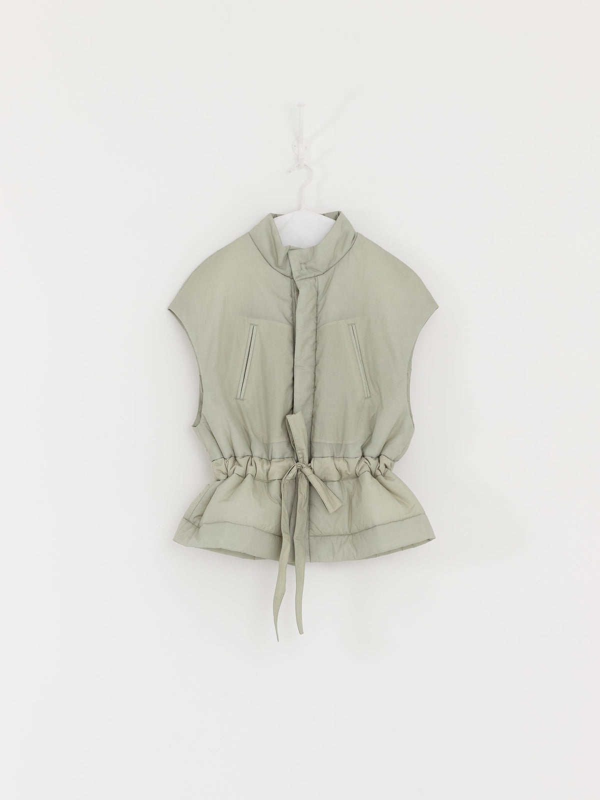 GASA Quilted Vest in Pale Green - GASA at Worthwhile - shop VEST