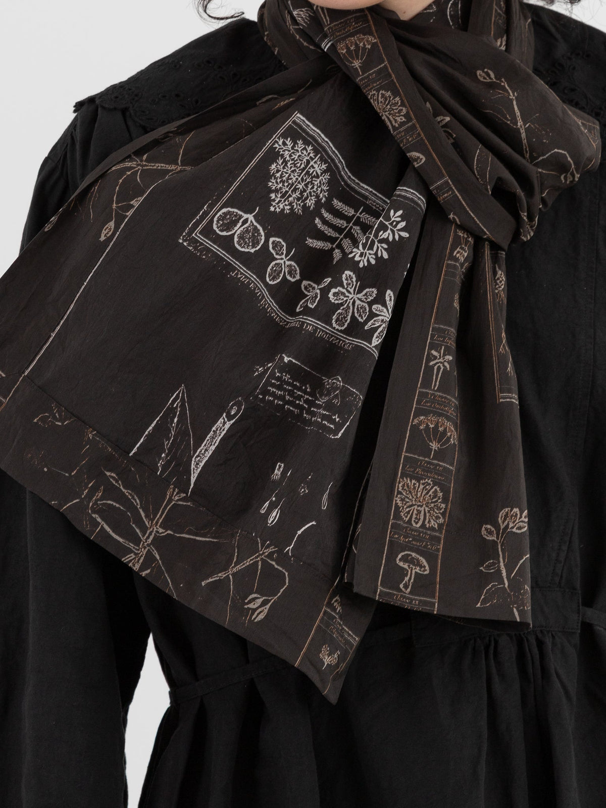 GASA Shawl in Dark Brown x Beige - GASA at Worthwhile - shop SCARF