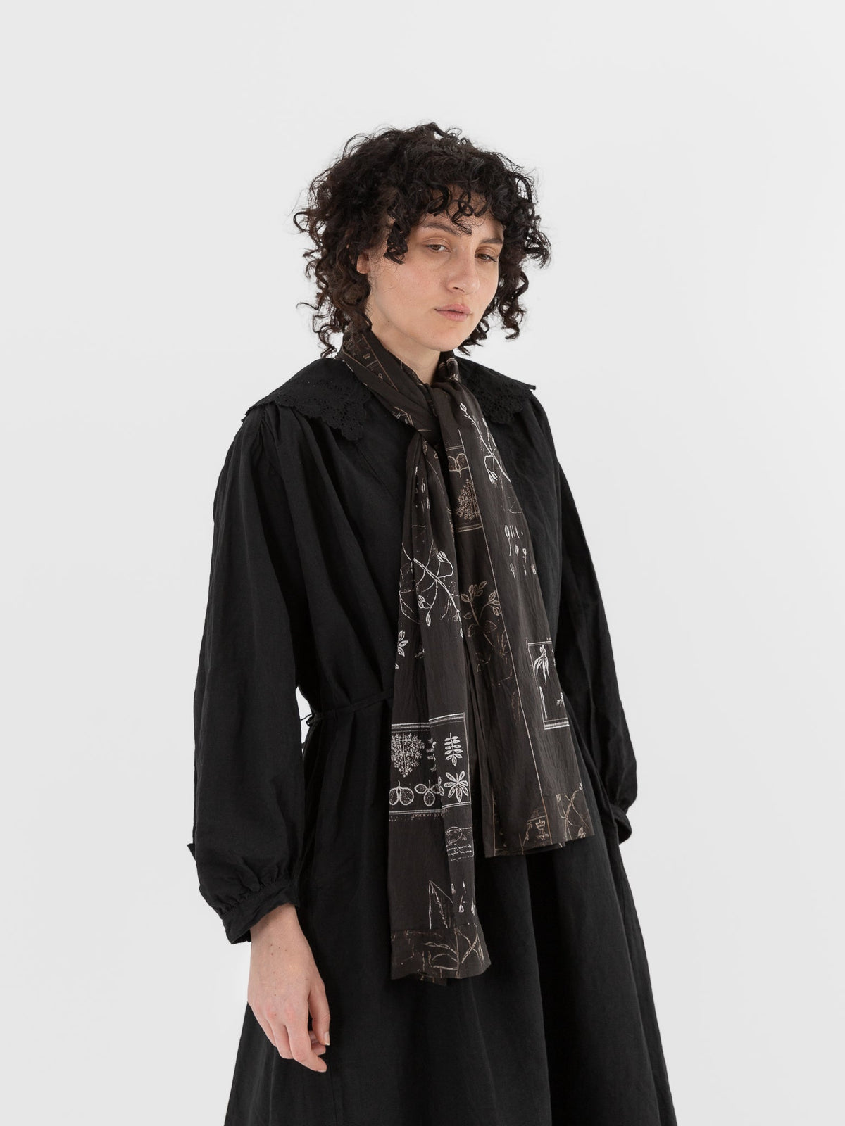 GASA Shawl in Dark Brown x Beige - GASA at Worthwhile - shop SCARF