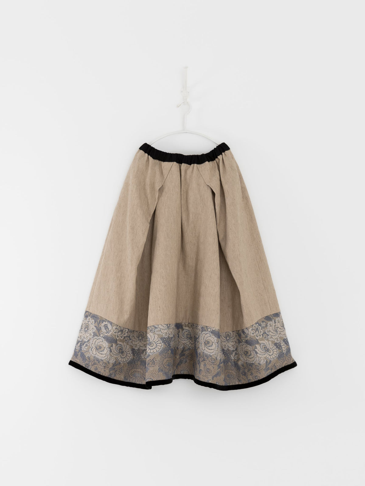 GASA Tucked Skirt in Beige Flower - GASA at Worthwhile - shop SKIRT